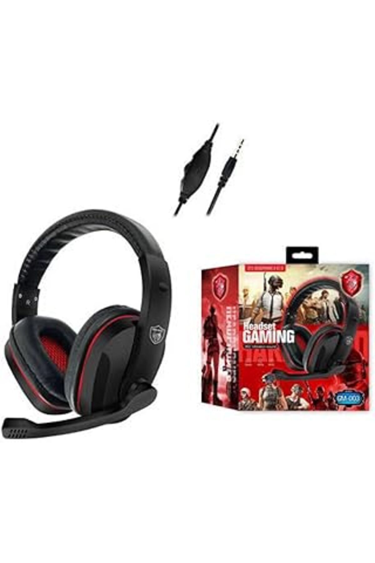Pazarcan Headset Gaming Gm-003 Mikrofonlu Gaming Kulaklık -Kırmızı/Siyah