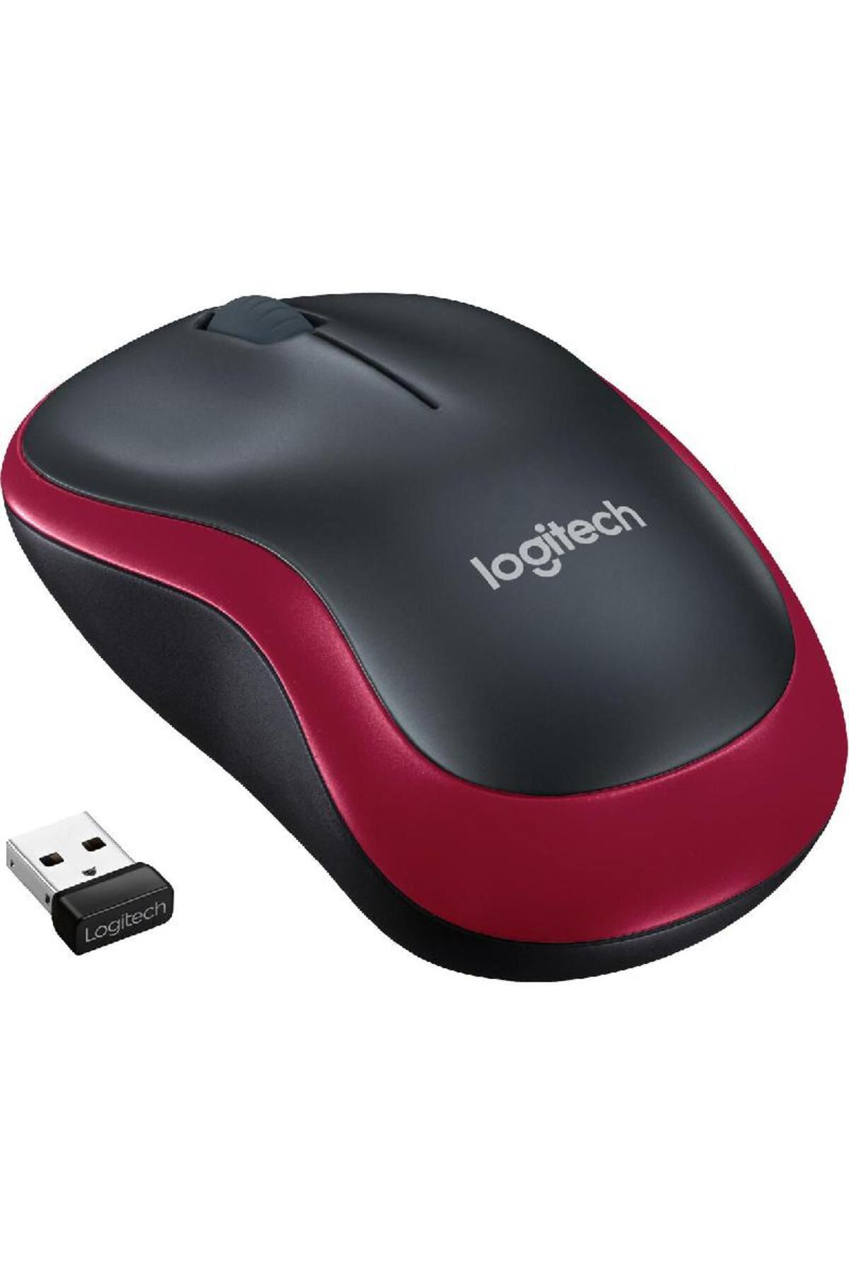 logitech-M185 Mouse Optical 1000 dpi Wireless (2.4 GHz RF)Red 4