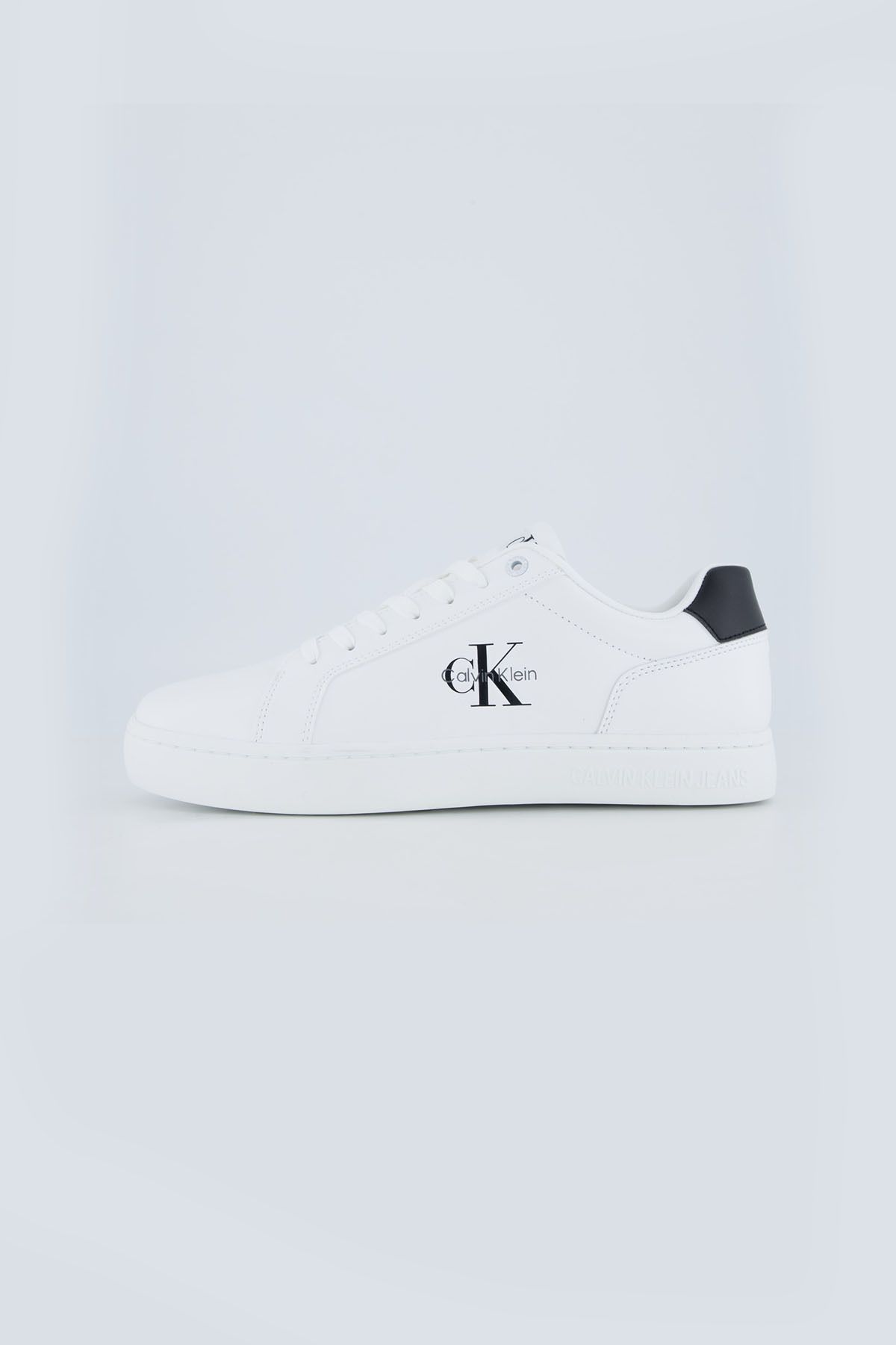 Calvin Klein Erkek Classic Cupsole Mono Lth Sneaker Ayakkabı - Beyaz