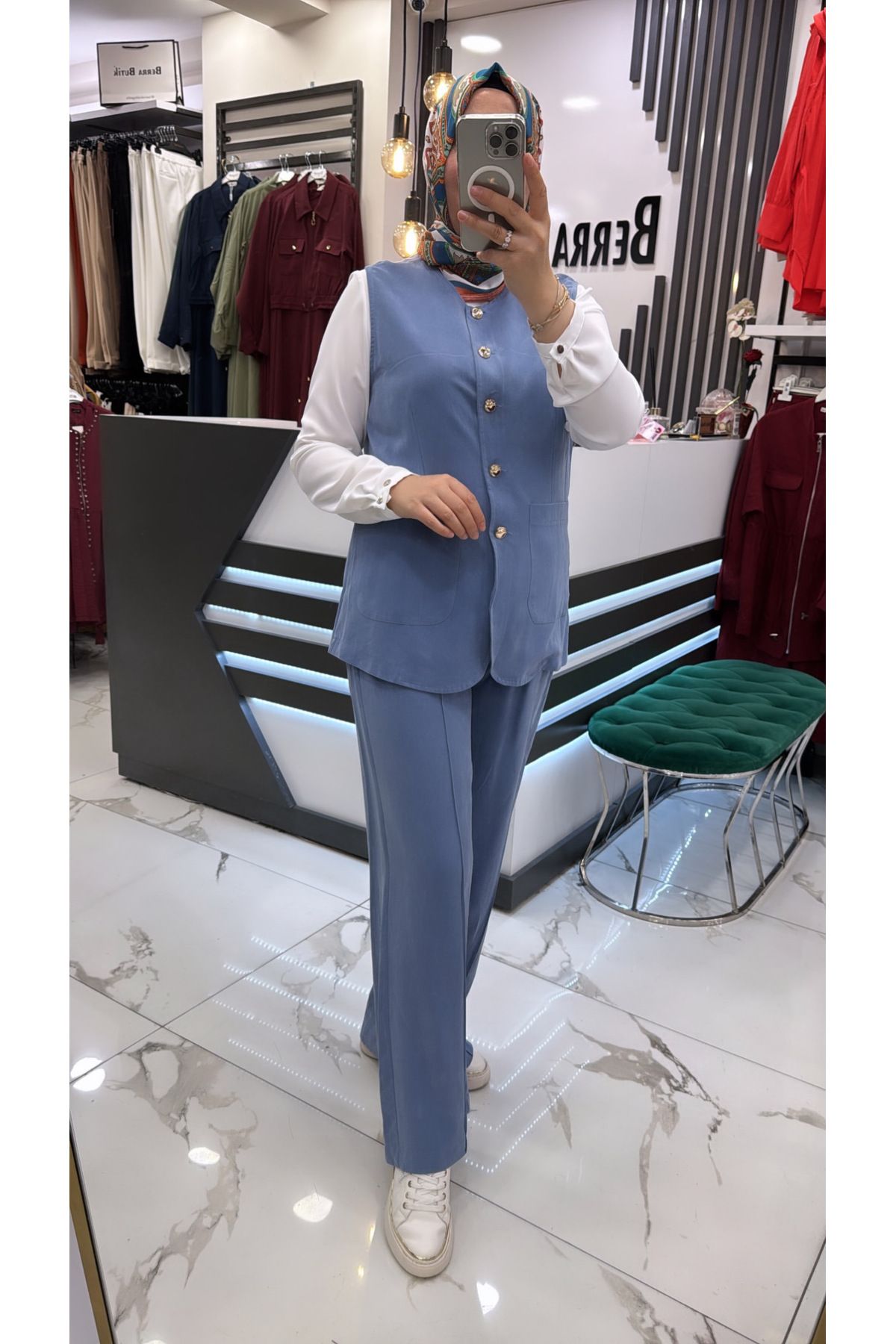 İkoll İkoll Yelekli tesettür ikili takım