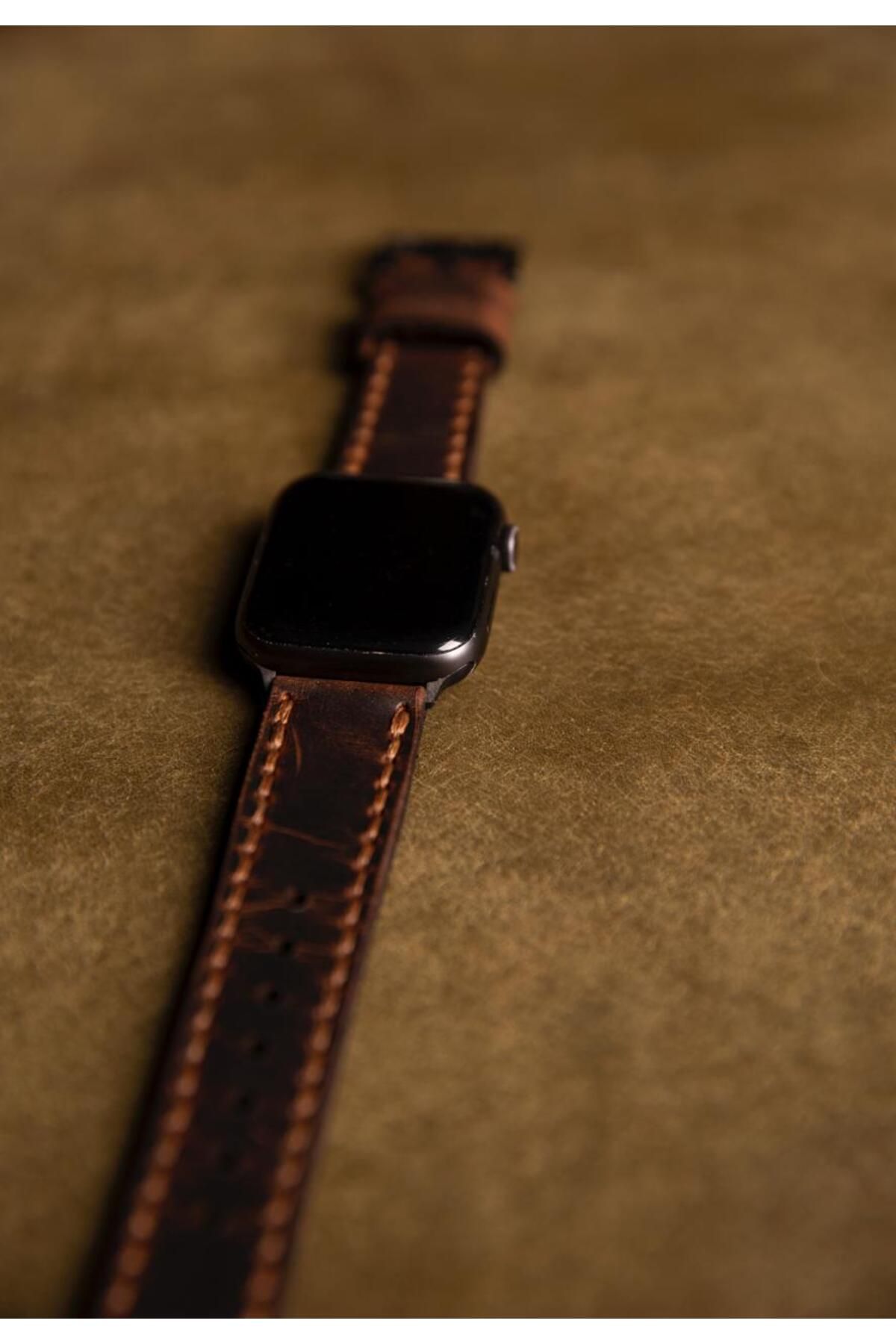 Derycraft Apple Watch Deri Kordon 42/44/45/46/49 Ultra & Ultra 2 Uyumlu 3 4 5 6 7 Se 8 9 10