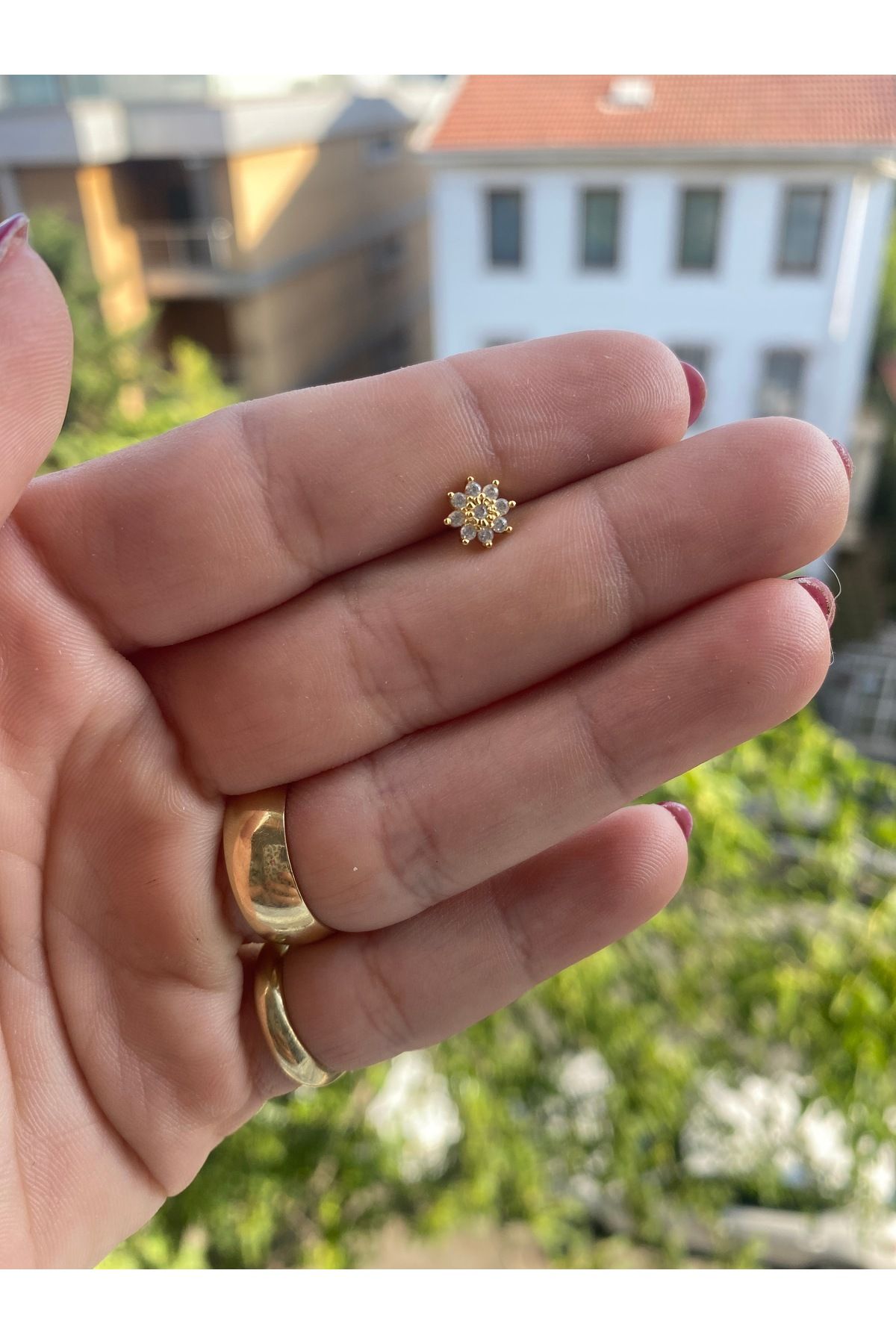 satirus Gold helix tragus kıkırdak piercing Çelik