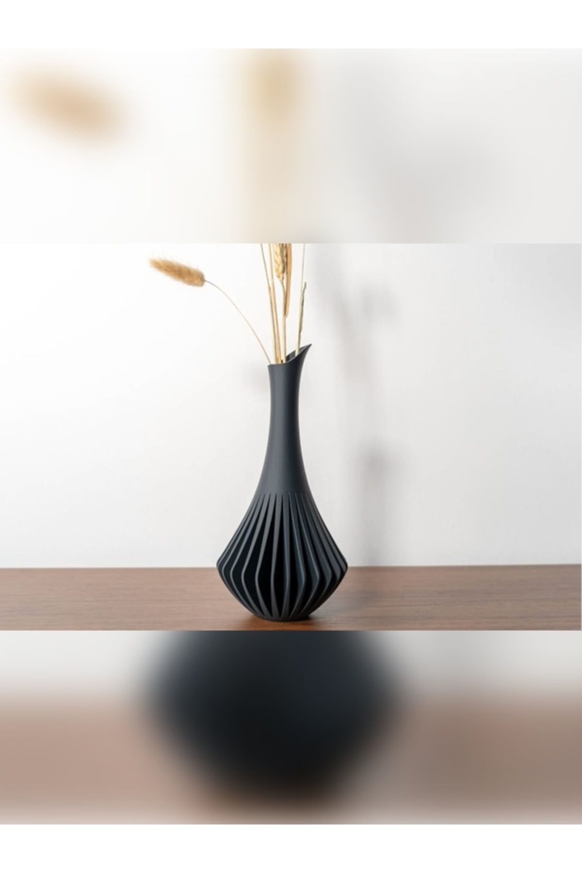 Shapely3D Siyah Geometrik Formlu Şık Dekoratif Vazo
