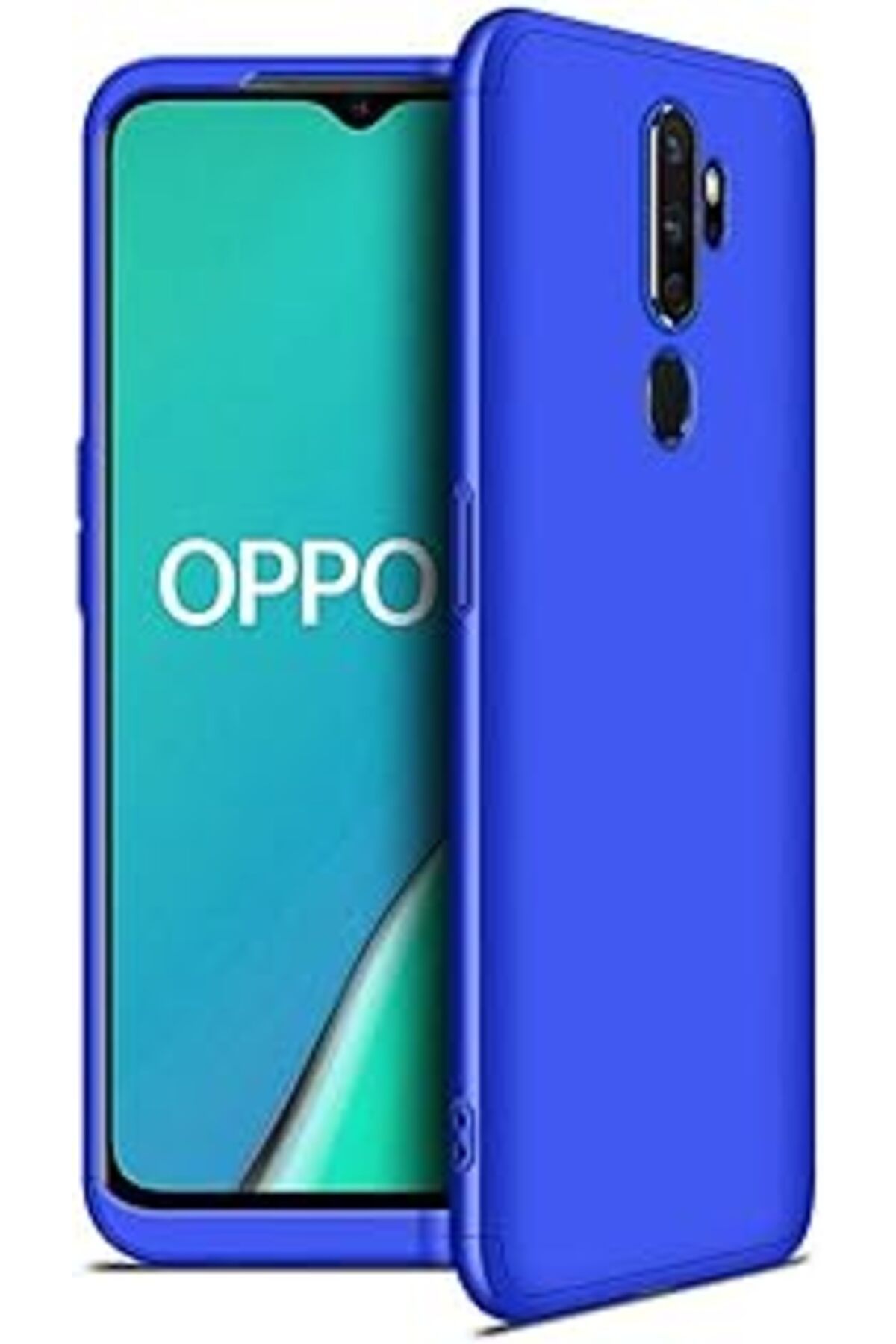 Karachil Microsonic Oppo A5 2020 Için Kılıf Double Dip 360 Protective Mavi [A5 2020 Ile Uyumlu Kılıf - Mavi]