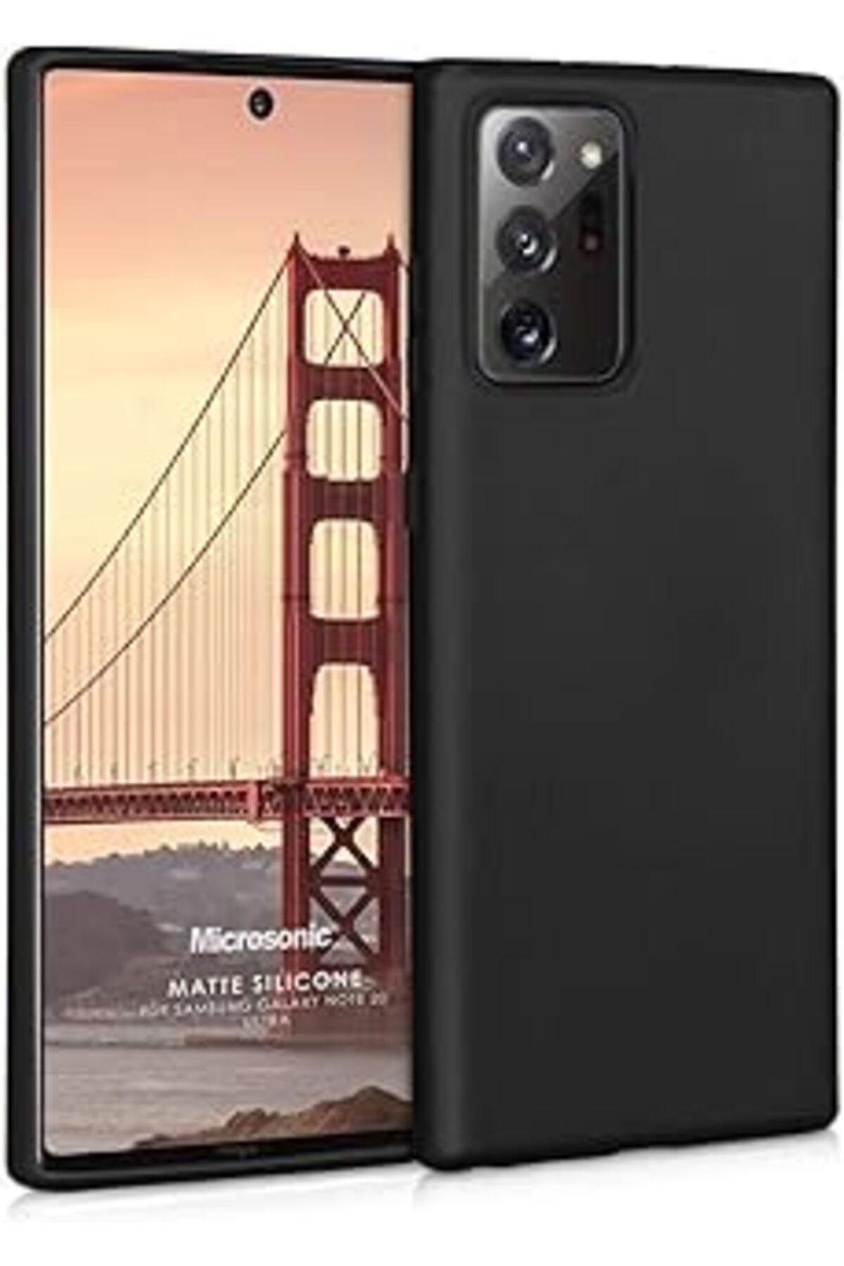 Karachil Microsonic Matte Silicone Samsung Galaxy Note 20 Ultra Için Kılıf Siyah [Galaxy Note 20 Ultra Ile U