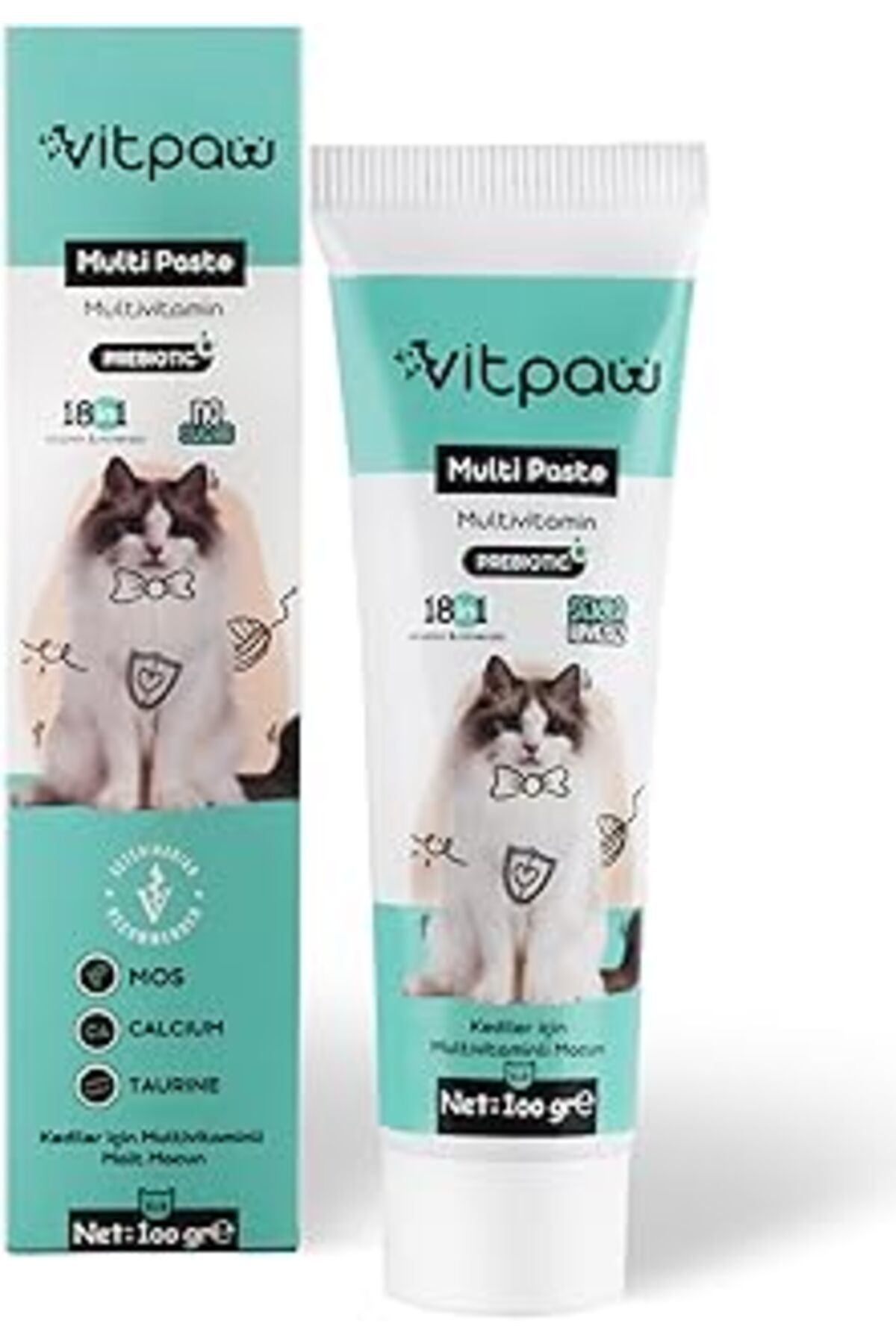 Pazarcan Vitpaw Multi Paste 100 Gr.(kediler Için Bağişiklik Güclendirici Ve Tüy Yumaği Önleyici Multi
