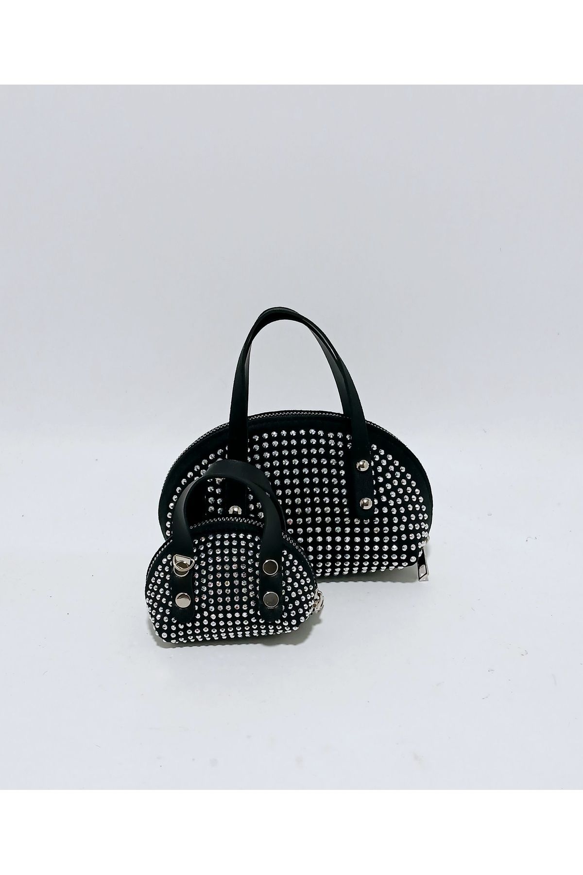 DADUBAG Süper ikili Taşlı D model tutmalı ve omuz çantası
