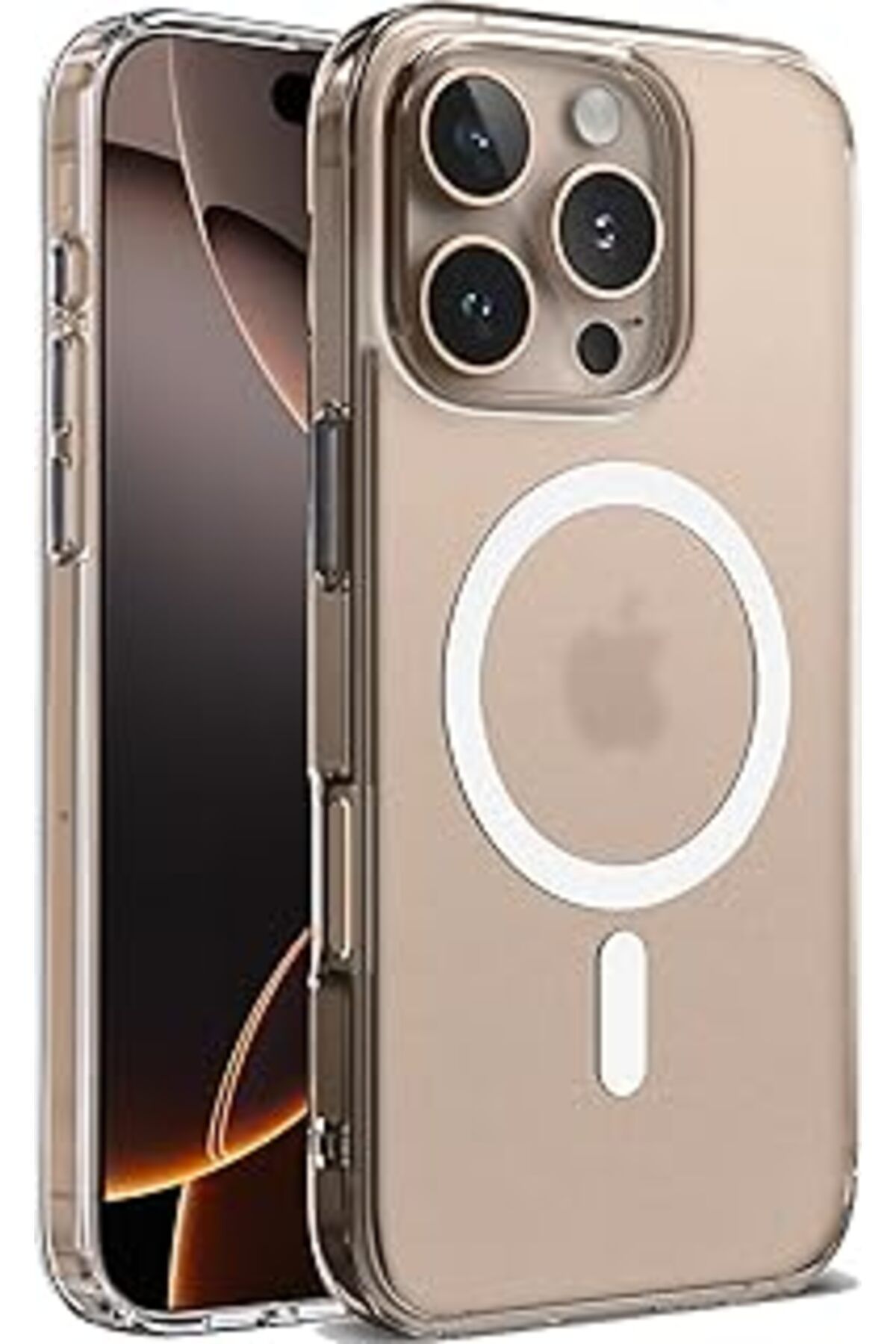 Karachil Minesk Iphone 16 Pro Için Mat Şeffaf Magsafe Ile Uyumlu Kılıf Parmak Izi Bırakmayan Mat Arka Kısım