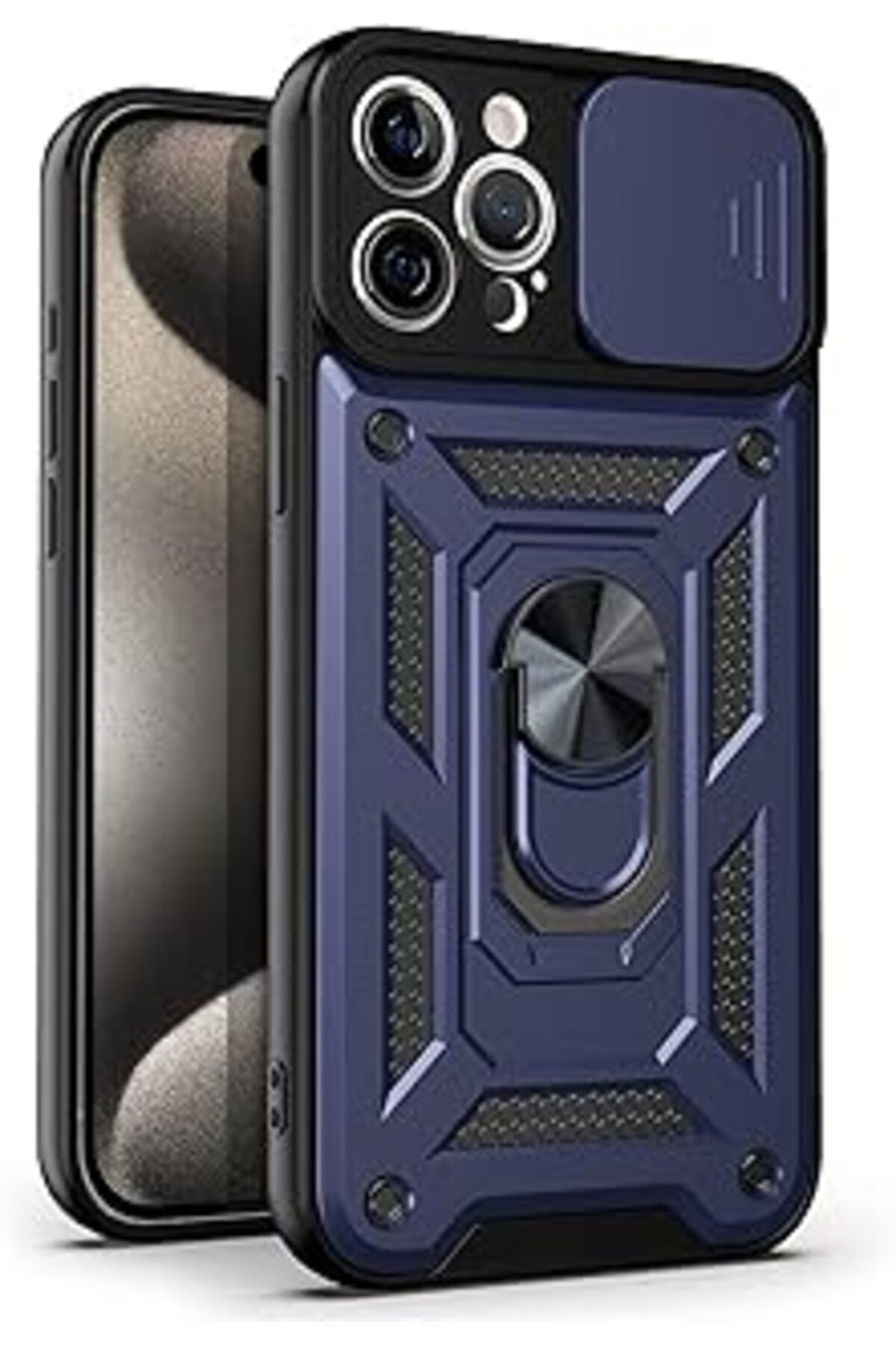 Karachil Microsonic Apple Iphone 15 Pro Max Için Kılıf Impact Resistant Lacivert [Iphone 15 Pro Max Ile Uyum