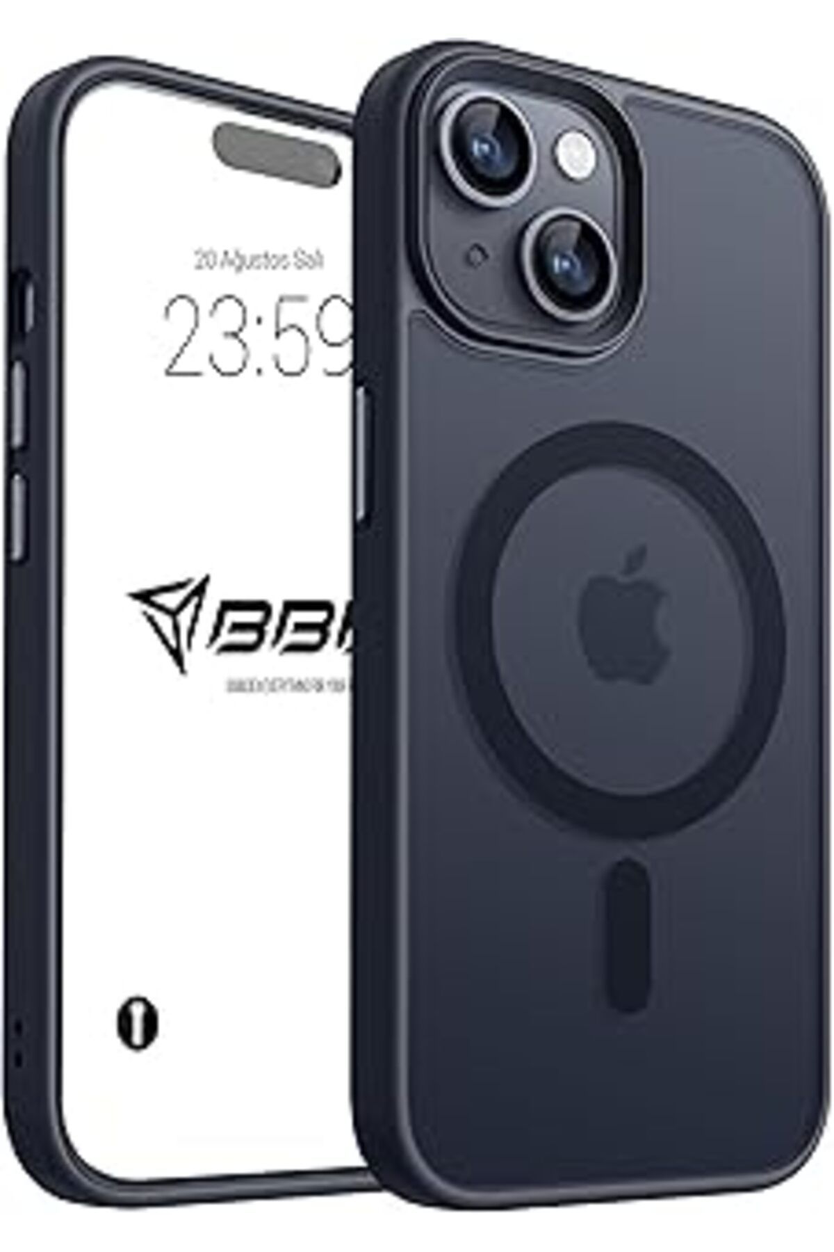 Karachil Babilden Iphone Için Kılıf Kamera Korumalı Magsafe Wireless Şarj Özellikli Mat Şeffaf Renkli Kılıf