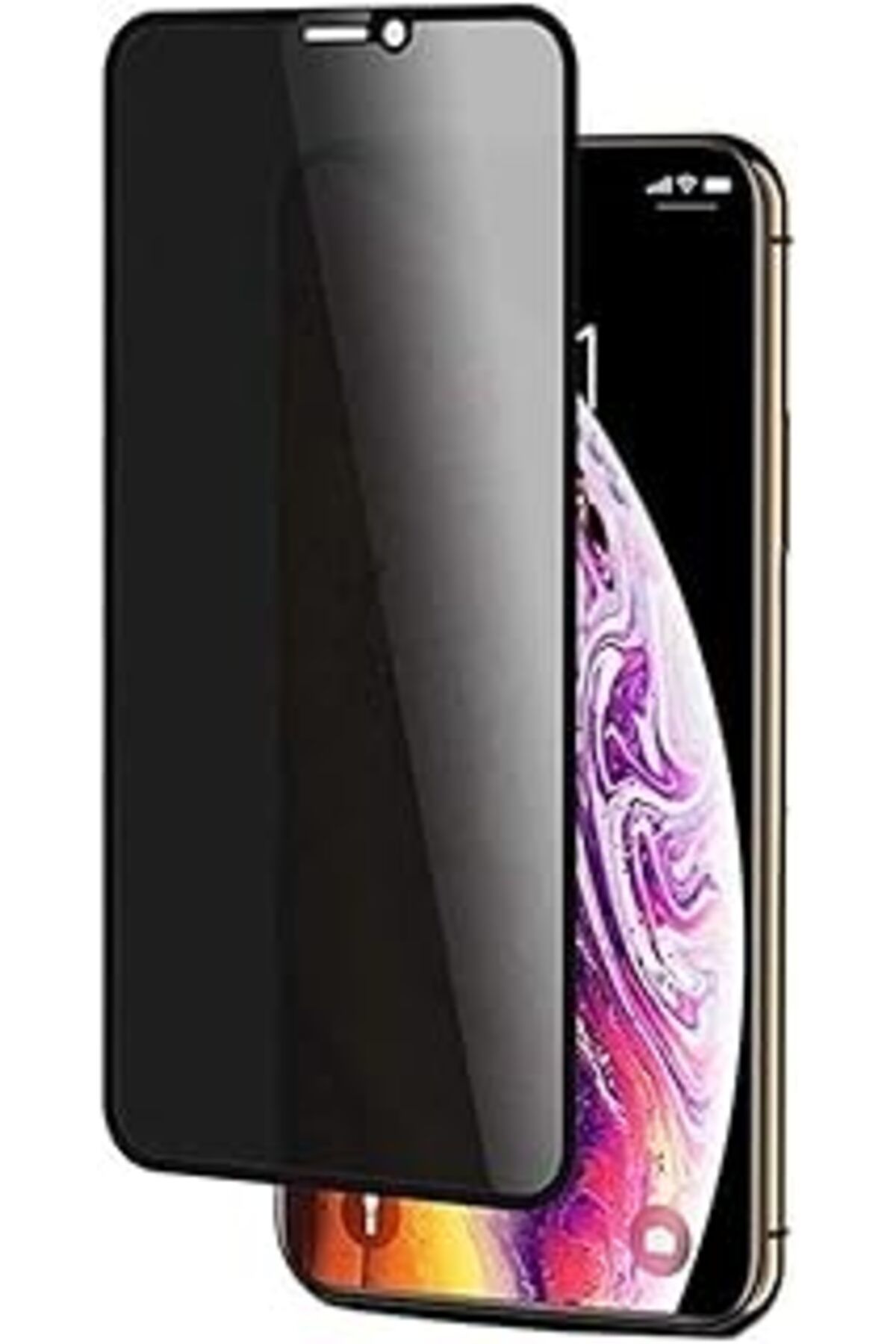 Pazarcan Hayalet Gizlilik Filtreli Ekran Koruma İphone 11 Pro Max İle Uyumlu 0.33Mm Incelik Privacy Cam Haya