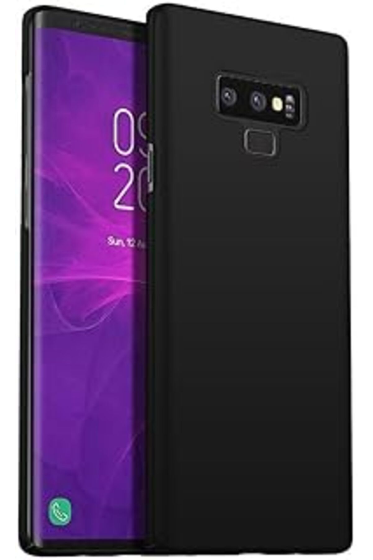 Karachil Samsung Galaxy Note 9 Uyumlu Sert Rubber Silikon Kılıf (Siyah)
