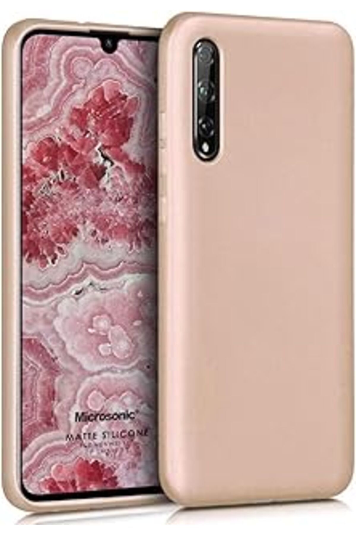 Karachil Microsonic Matte Silicone Huawei P Smart S Için Kılıf Gold [P Smart S Ile Uyumlu Kılıf - Gold]