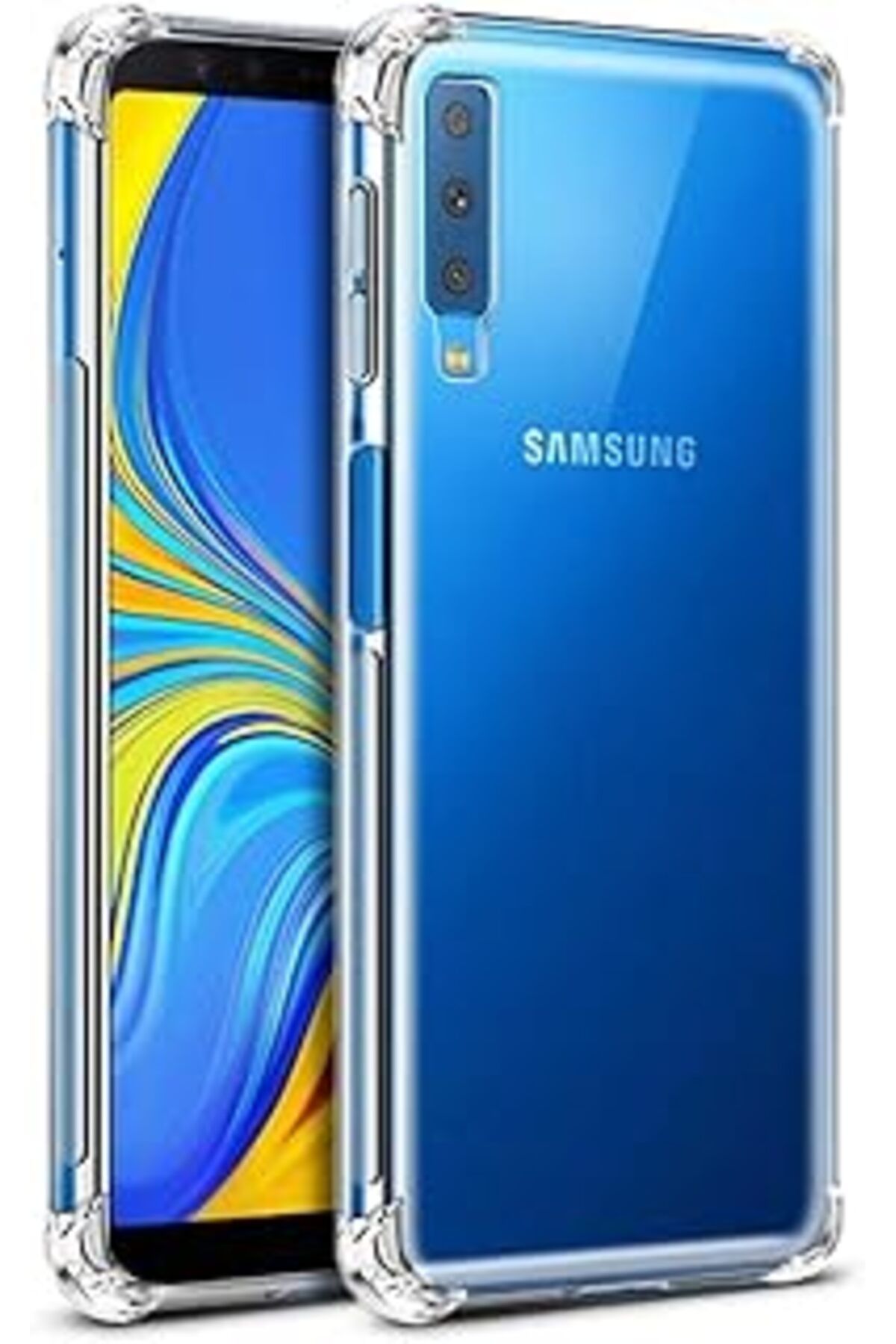 Karachil Microsonic Shock-Absorbing Için Kılıf Samsung Galaxy A7 2018 Şeffaf [Galaxy A7 2018 Ile Uyumlu Kılı