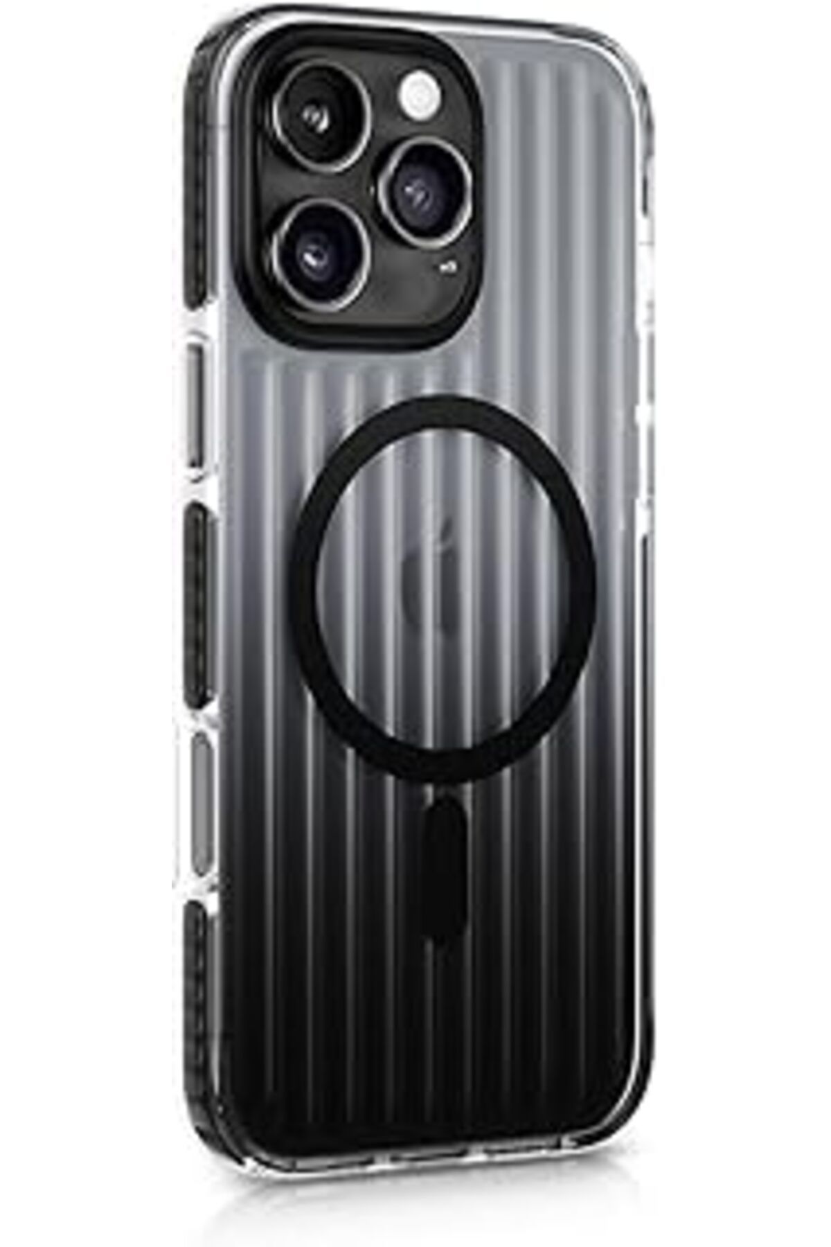 Karachil Minesk Iphone 15 Pro Max Için Elite Serisi Magsafe Ile Uyumlu Arkası Yarı Saydam Parmak Izi Tutmaya