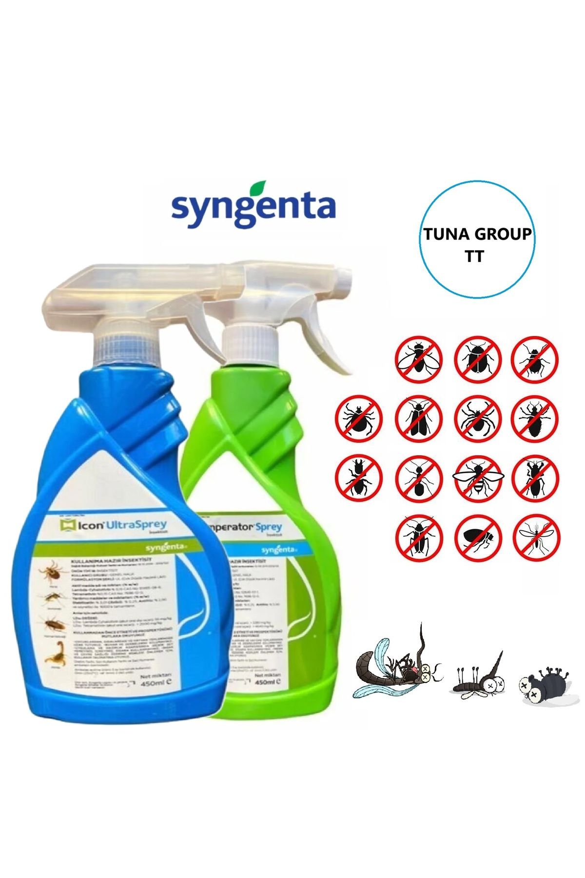 SYNGENTA Icon® Ultra Sprey ve İmperator® Sprey 450 ML kullanıma hazır formda su bazlı Haşere ilacı