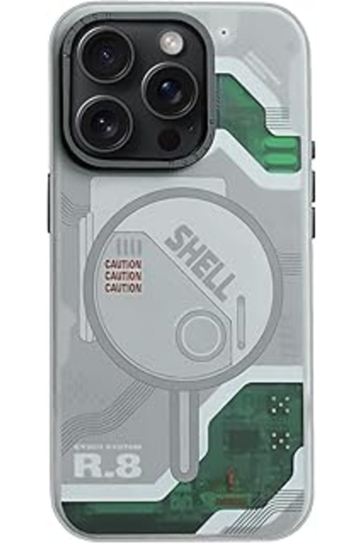 Karachil Minesk Iphone 15 Için Cybermag Serisi Teknolojik Görünüm Ultra Güçlü Mıknatıslı Ve Metal Lens Çerçe