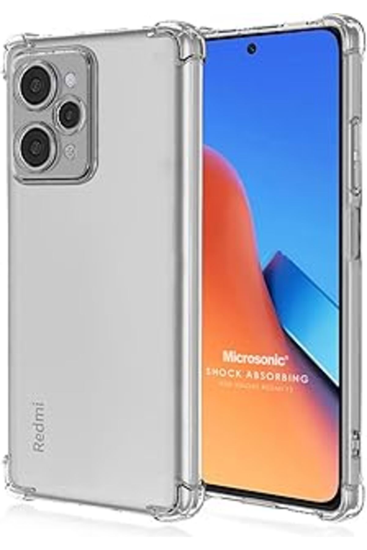 Karachil Microsonic Xiaomi Redmi 12 Için Kılıf Shock Absorbing [Redmi 12 Ile Uyumlu Kılıf - Şeffaf]