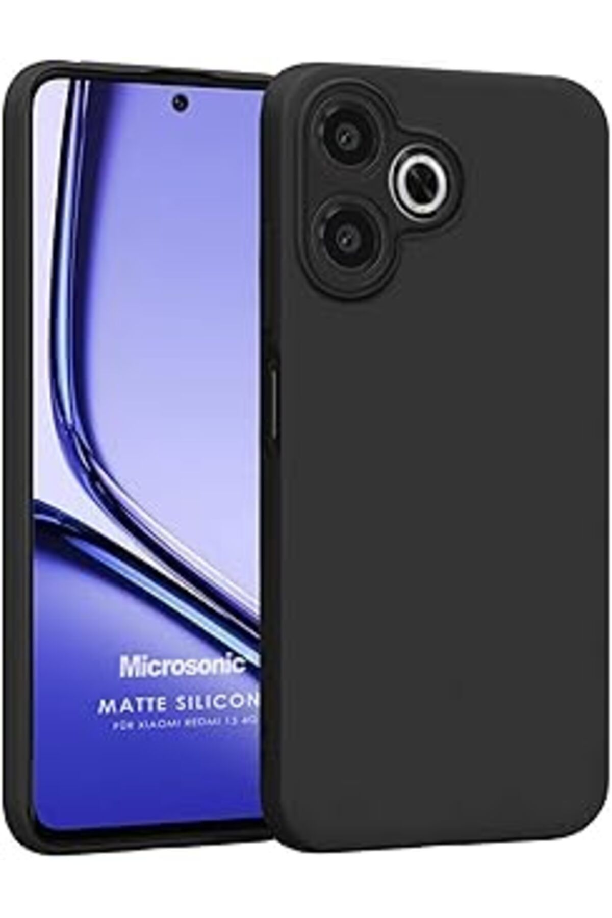 Karachil Microsonic Matte Silicone Xiaomi Redmi 13 4G Için Kılıf Siyah [Redmi 13 4G Ile Uyumlu Kılıf - Siyah