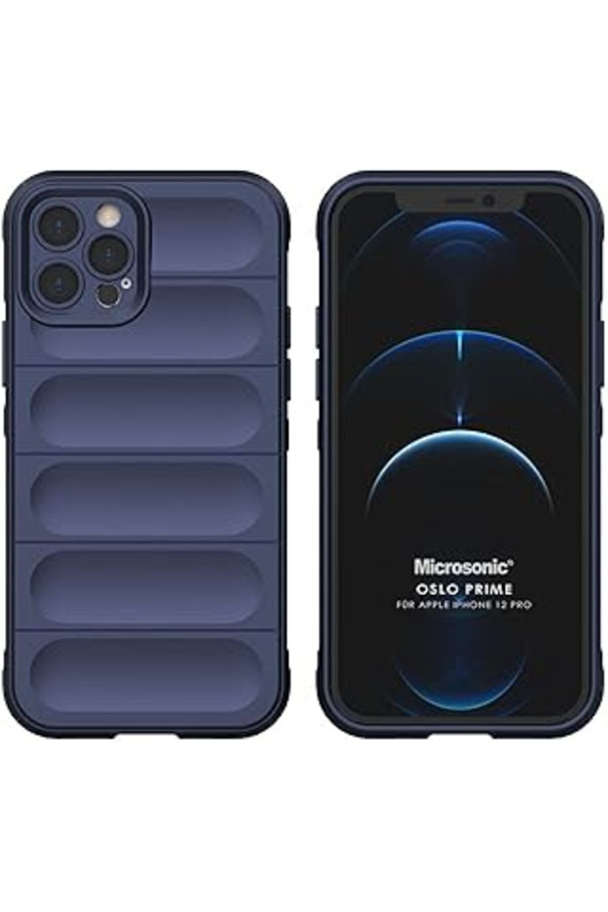 Karachil Microsonic Apple Iphone 12 Pro Için Kılıf Oslo Prime Lacivert [Iphone 12 Pro Ile Uyumlu Kılıf - Lac