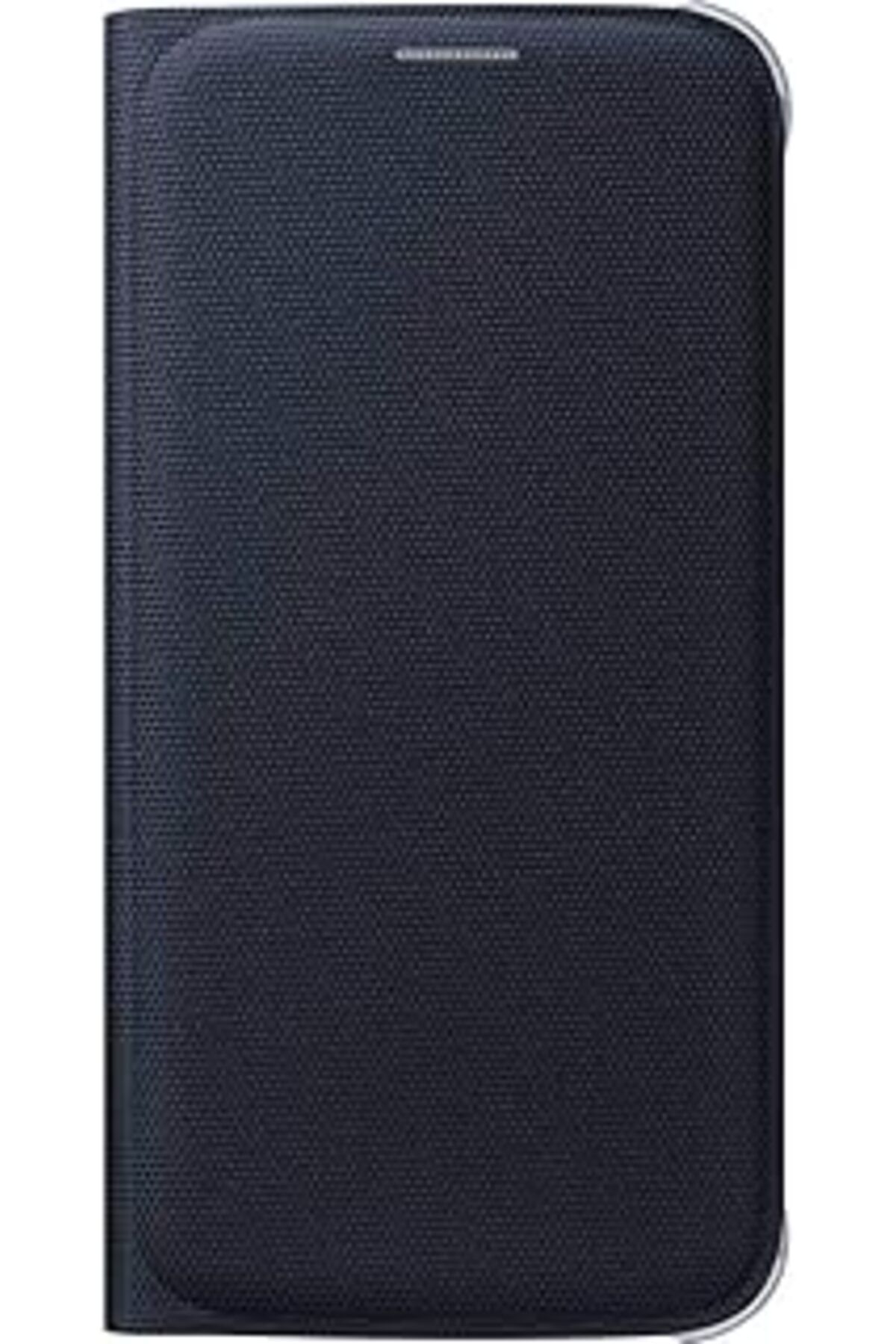 Karachil Samsung Kumaş Folyo Cüzdan Koruyucu Kılıf Case Cover Kredi Kartı Bölmeli Galaxy S6 Için, Siyah
