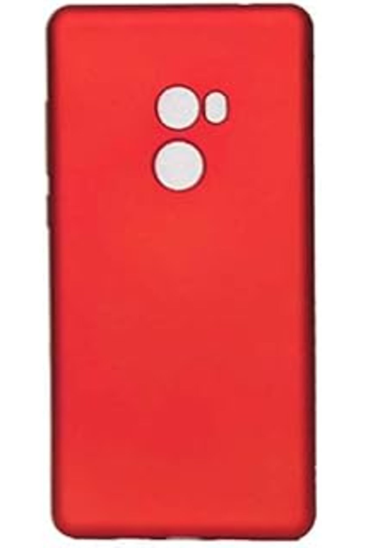 Karachil Xiaomi Mi Mix 2 Uyumlu Sert Rubber Silikon Kılıf (Kırmızı)