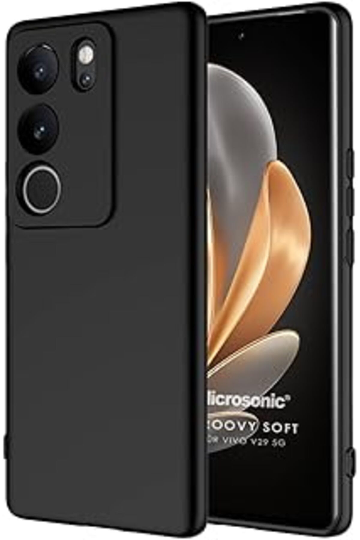 Karachil Microsonic Vivo V29 5G Için Kılıf Groovy Soft Siyah [V29 5G Ile Uyumlu Kılıf - Siyah]