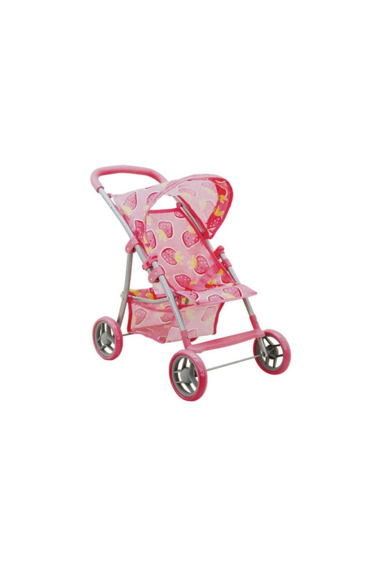NEZADE STORE 09324 Çilek Desenli 4 Tekerlekli Puset -Sunman
