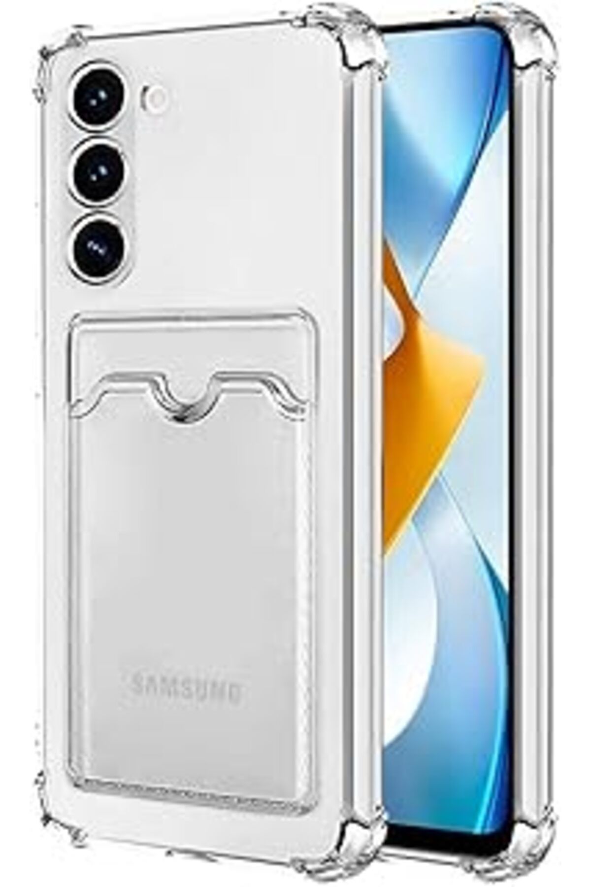 Karachil Microsonic Samsung Galaxy S23 Plus Için Card Slot Shock Kılıf Şeffaf [Galaxy S23 Plus Ile Uyumlu Kı