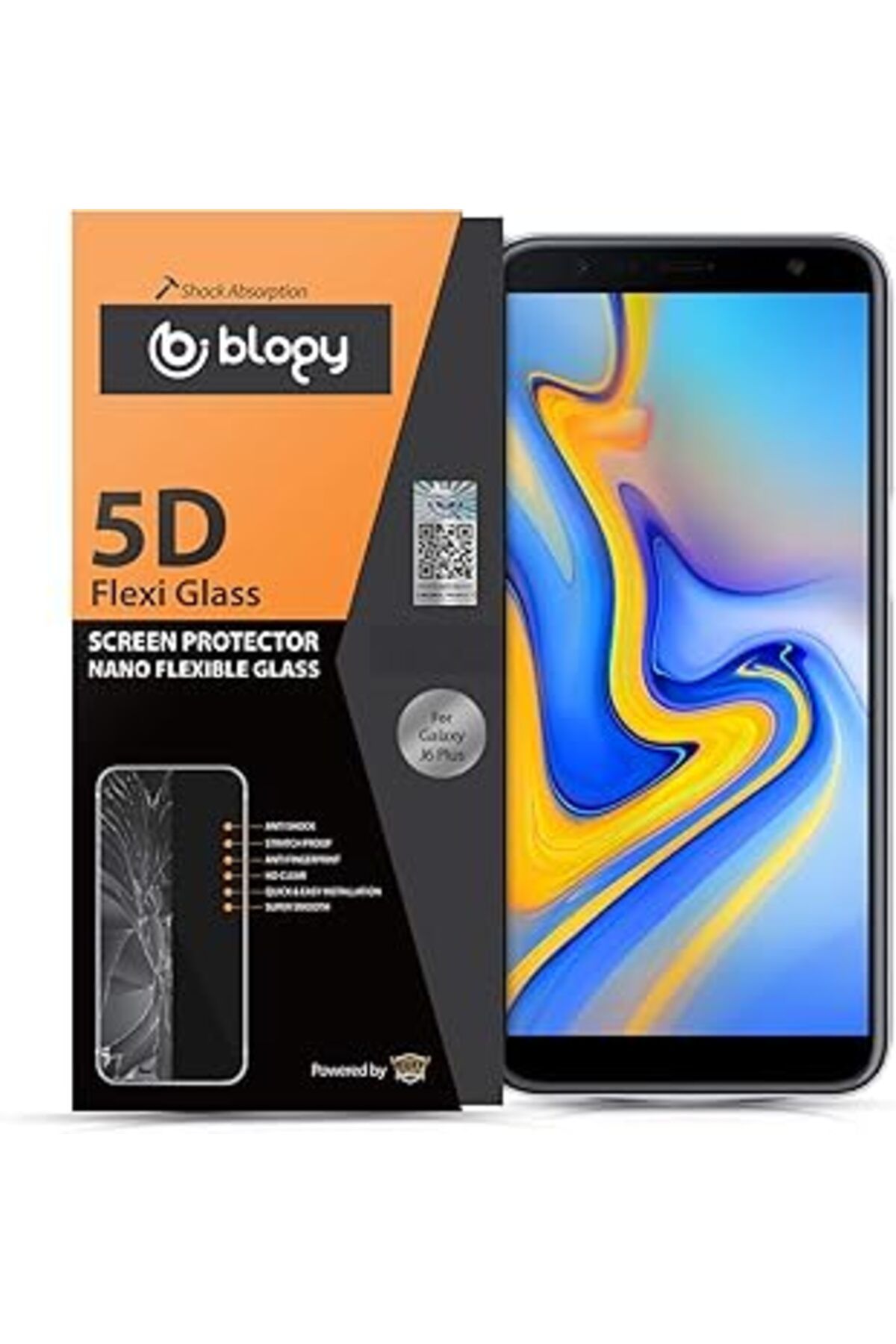 Pazarcan Blogy Buff Galaxy J6 Plus 2018 Uyumlu Flexi 5D Ekran Koruyucu