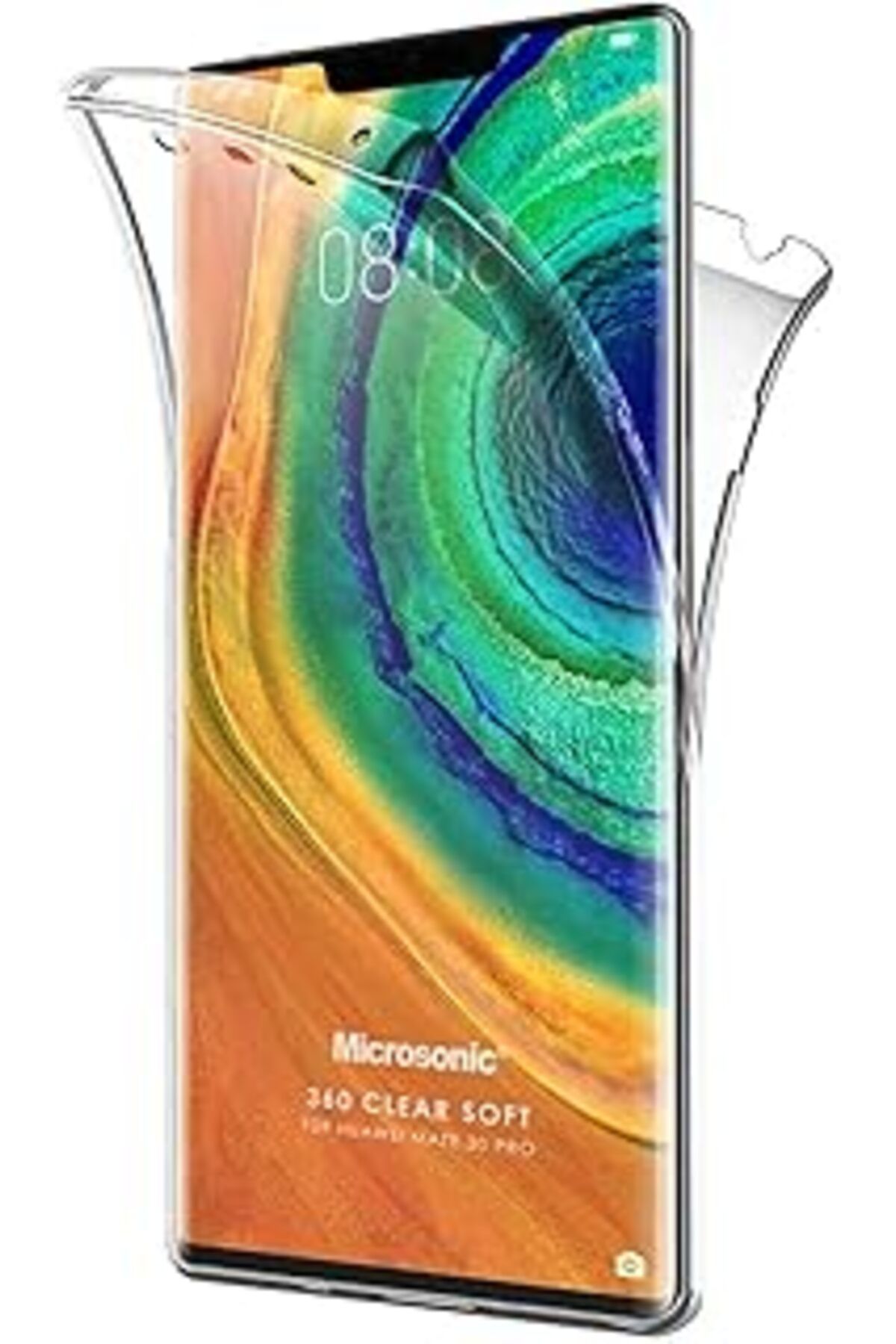 Karachil Microsonic Huawei Mate 30 Pro Için Kılıf 6 Tarafı Tam Full Koruma 360 Clear Soft Şeffaf [Mate 30 Pr