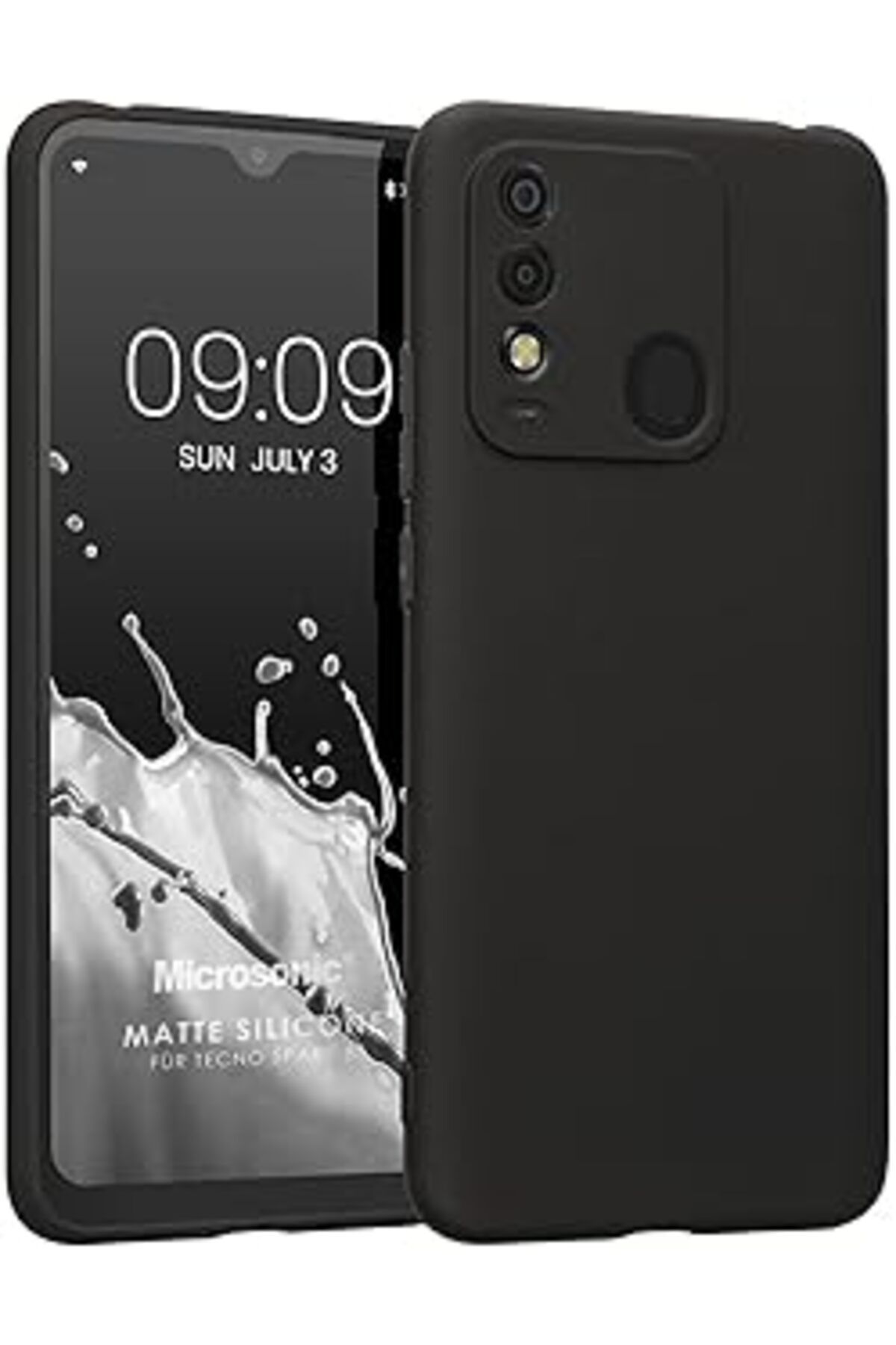 Karachil Microsonic Matte Silicone Tecno Spark 8T Için Kılıf Siyah [Spark 8T Ile Uyumlu Kılıf - Siyah]