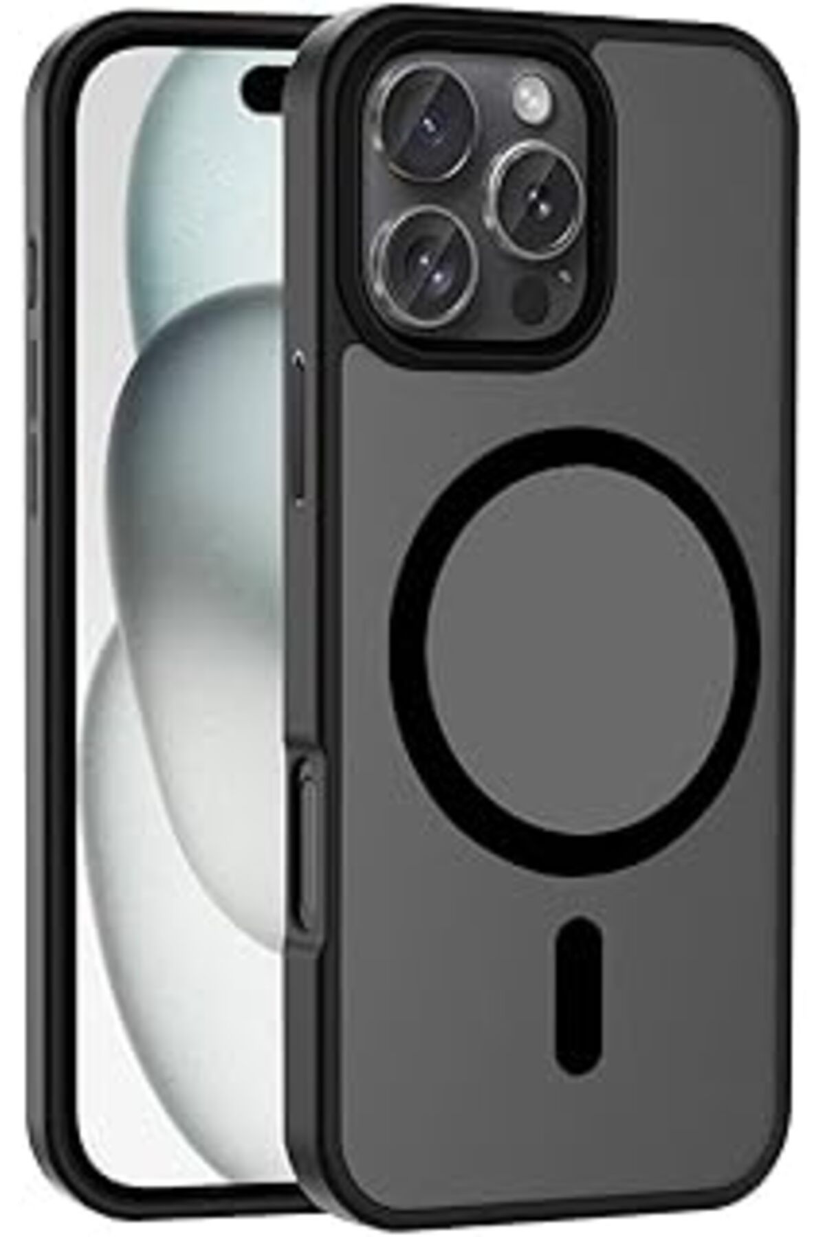 Karachil Zore Apple İle Uyumlu Iphone 16 Pro Max Kılıf Magsafe Şarj Özellikli Mat Arka Yüzey Zore Sio Kapak