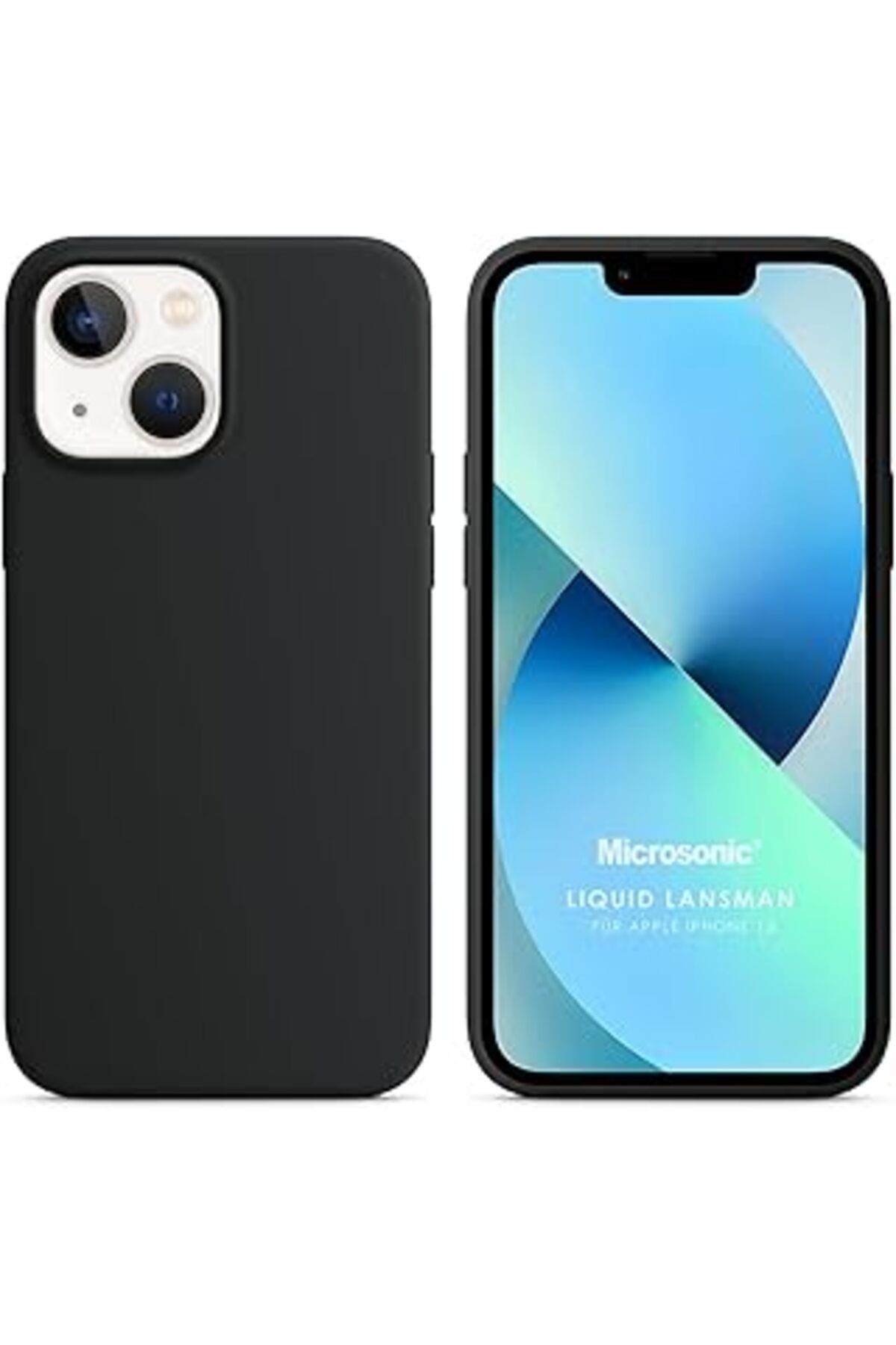 Karachil Microsonic Apple Iphone 13 Için Kılıf Liquid Lansman Silikon Siyah [Iphone 13 Ile Uyumlu Kılıf - Si