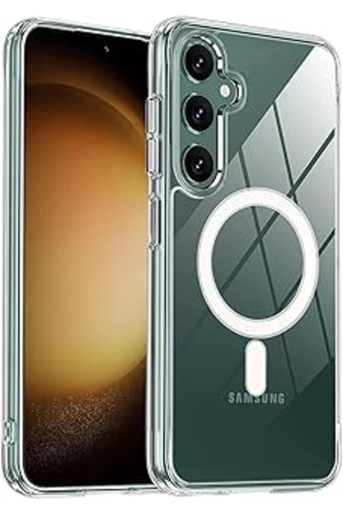 Karachil Rongep Samsung Galaxy A16 Için Şeffaf Kılıf Magsafe Aksesuarları Ile Uyumlu Arkası Sert Pc Köşeleri