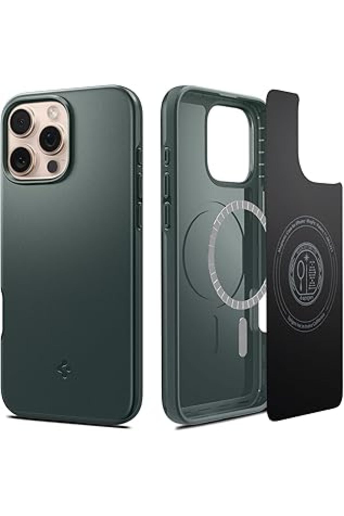 Pazarcan Iphone 16 Pro Max Kılıf Thin Fit Magfit Magsafe Özellikli Abyss Green - Acs07981