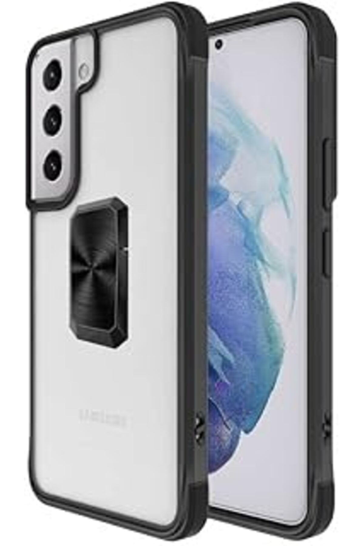 Karachil Zore Galaxy İle Uyumlu S22 Plus Kılıf V-Bax Kapak, Siyah