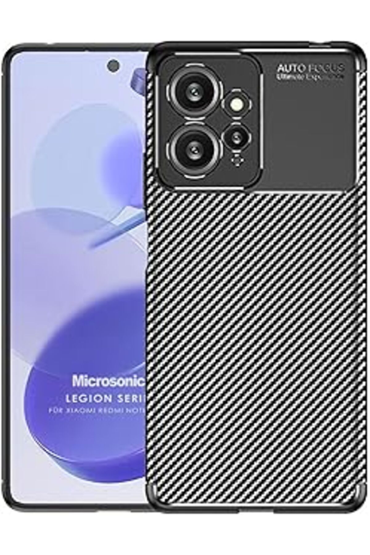 Karachil Microsonic Xiaomi Redmi Note 12 4G Için Kılıf Legion Series Siyah [Redmi Note 12 4G Ile Uyumlu Kılı