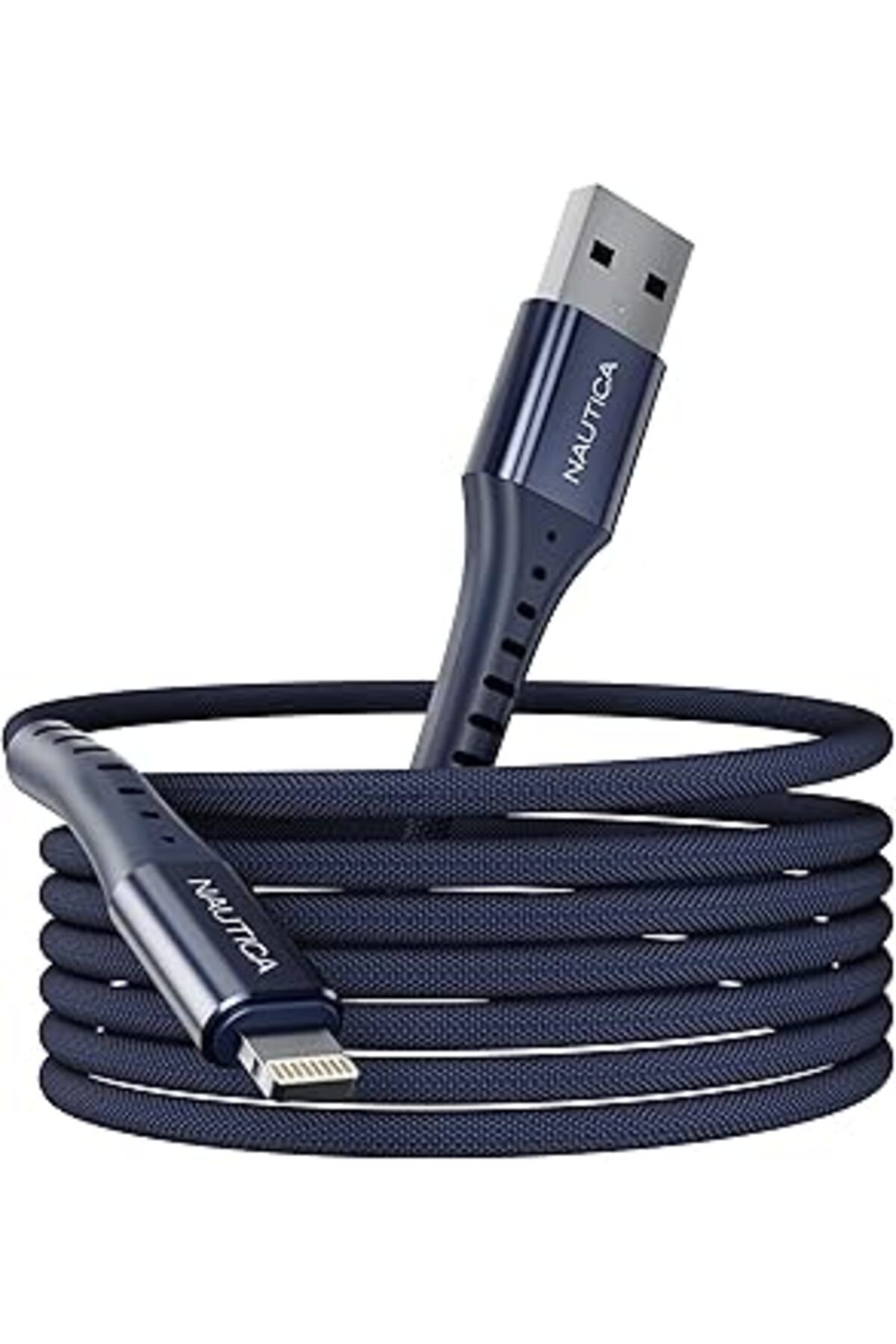 Pazarcan C65 Mfi Lightning To Usb-A 12W Örgülü Hızlı Şarj Ve Data Kablosu 3M Navy