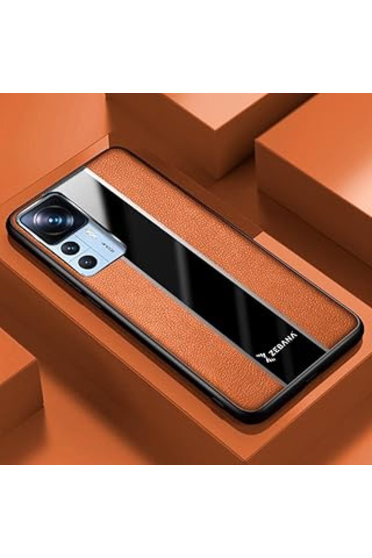 Karachil Zebana Xiaomi Mi 12T Pro Ile Uyumlu Kılıf Zebana Premium Deri Kılıf Kahverengi