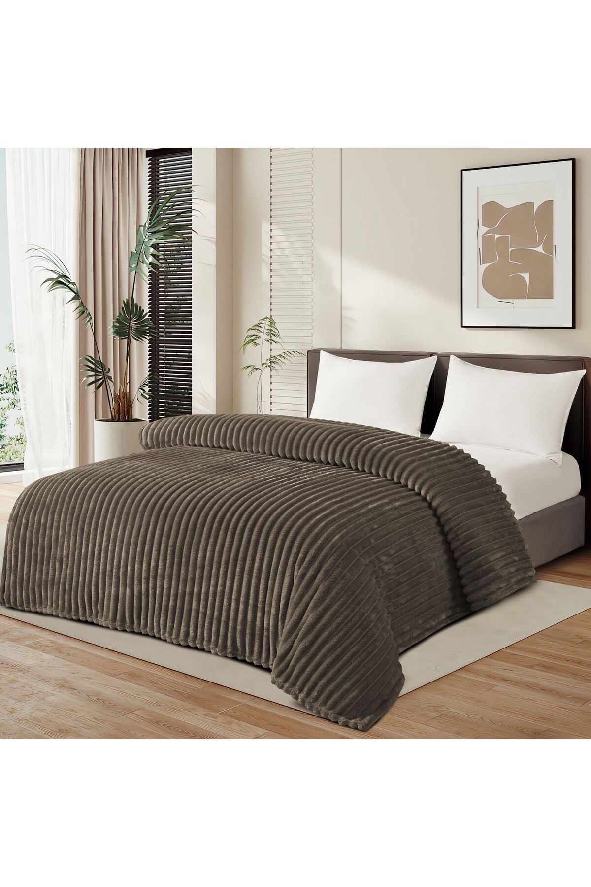 MİNG Lİ-A soft, new, elegant double blanket with a soft texture, weighing 1500 g, size 220*240 cm 1