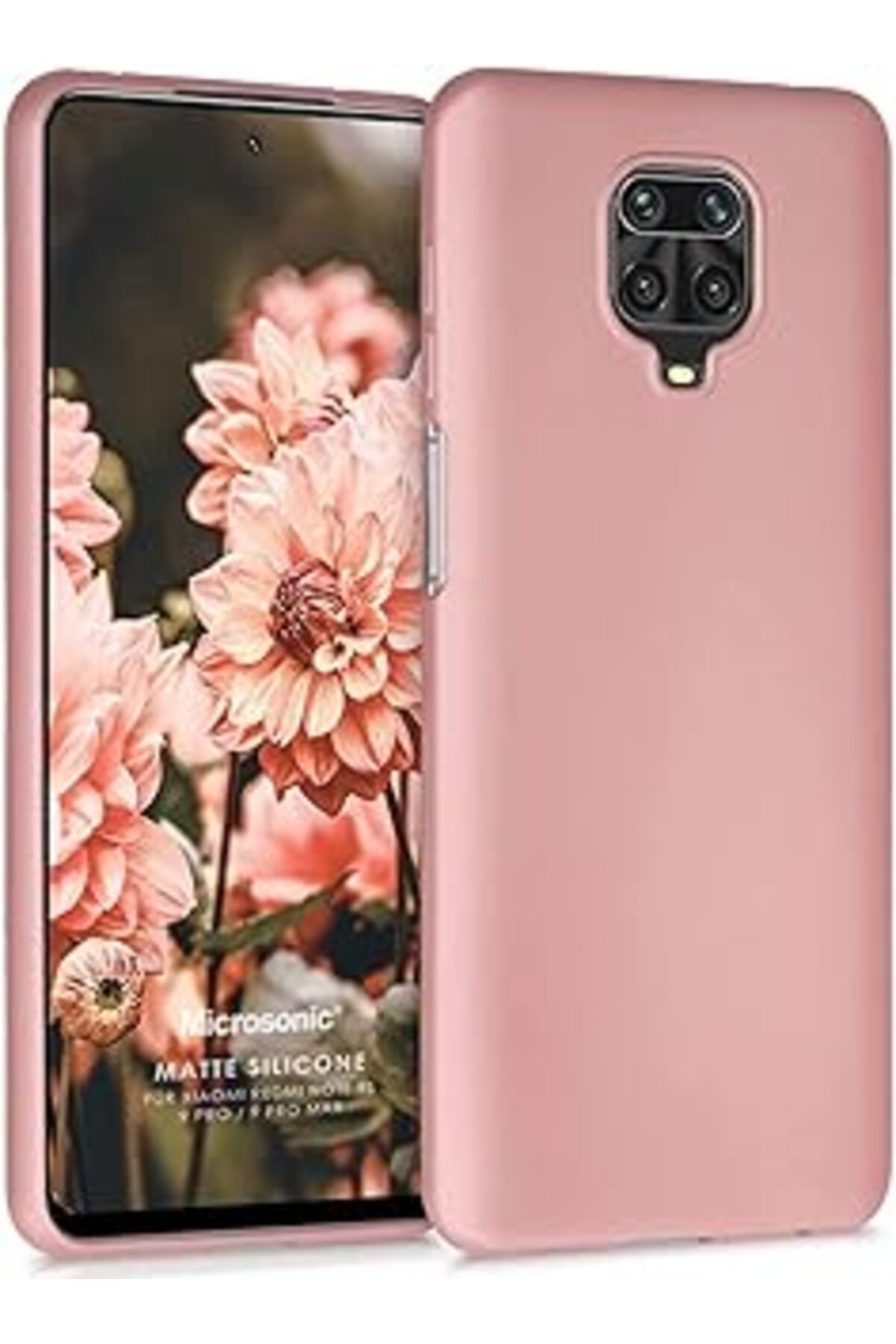 Karachil Microsonic Matte Silicone Xiaomi Redmi Note 9 Pro Max Için Kılıf Rose Gold [Redmi Note 9 Pro Max Il