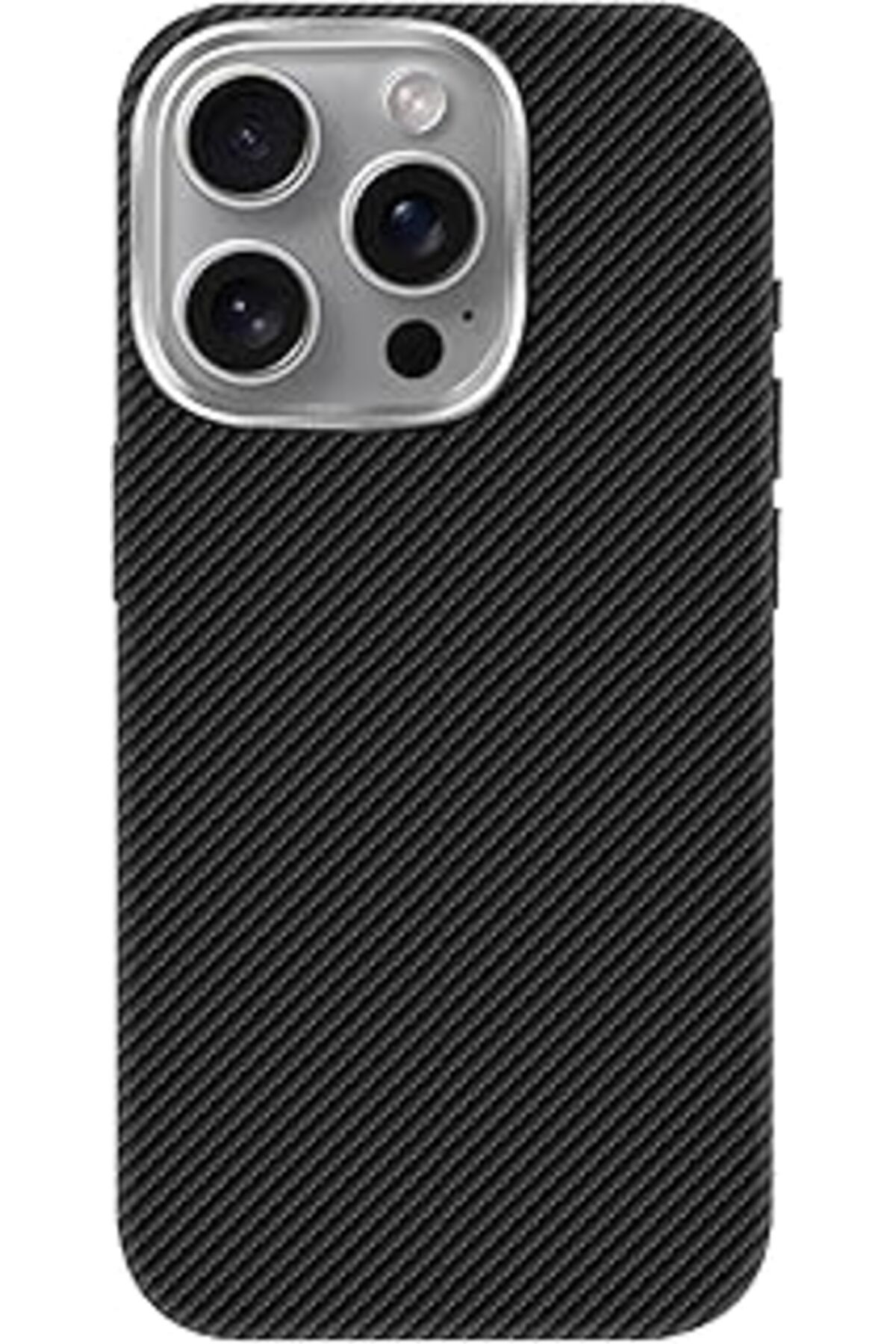 Karachil Minesk Iphone 15 Pro Max Için Magsafe Ile Uyumlu Çizilmeyen Ve Parmak İzi Tutmayan Fiber Karbon Gör