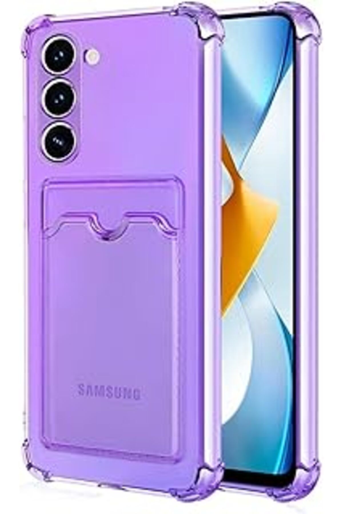 Karachil Microsonic Samsung Galaxy S23 Için Card Slot Shock Kılıf Lila [Galaxy S23 Ile Uyumlu Kılıf - Lila]