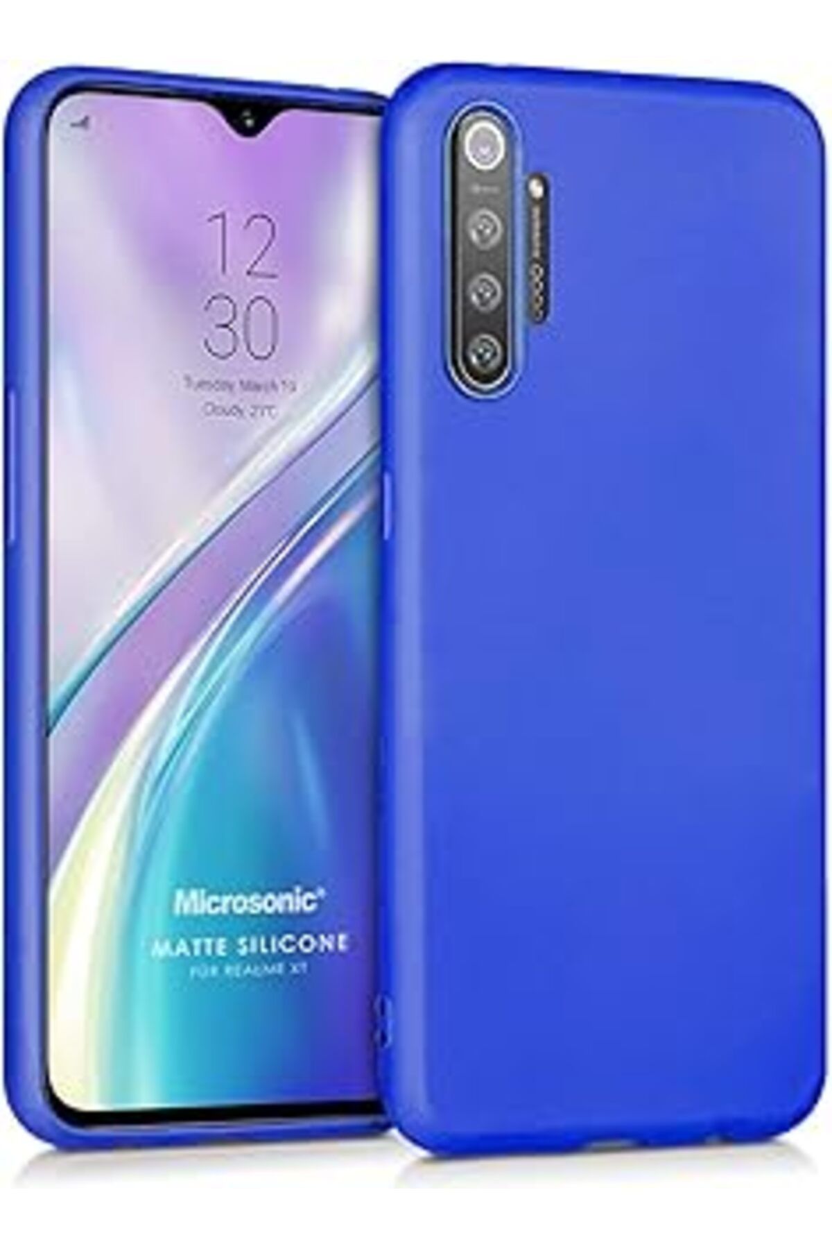 Karachil Microsonic Matte Silicone Realme Xt Için Kılıf Mavi [Realme Xt Ile Uyumlu Kılıf - Mavi]