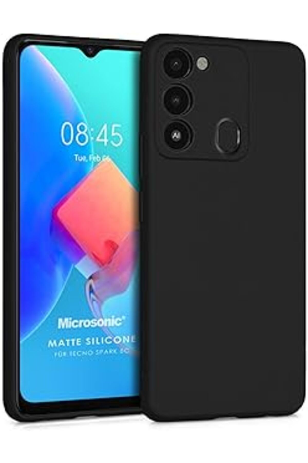 Karachil Microsonic Matte Silicone Tecno Spark 8C Için Kılıf Siyah [Spark 8C Ile Uyumlu Kılıf - Siyah]