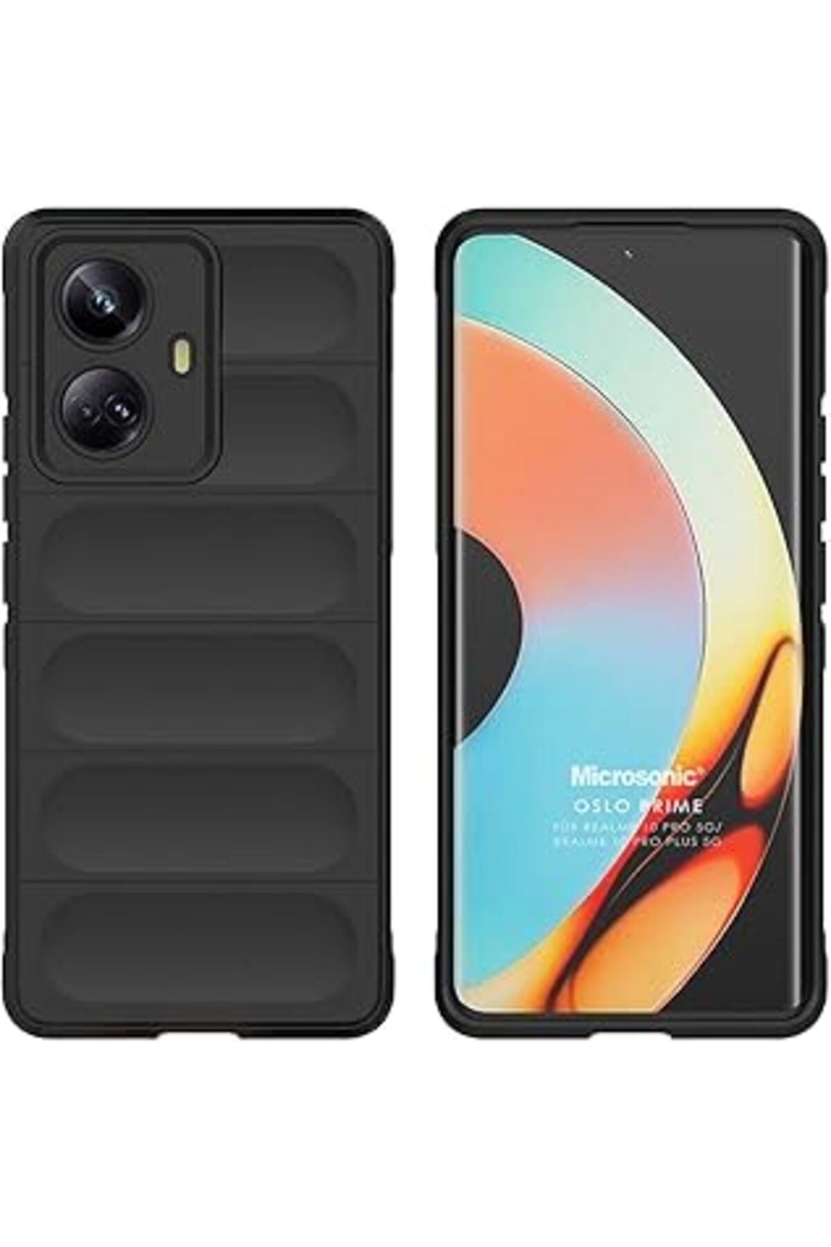Karachil Microsonic Realme 10 Pro Plus 5G Için Kılıf Oslo Prime Siyah [Realme 10 Pro Plus 5G Ile Uyumlu Kılı