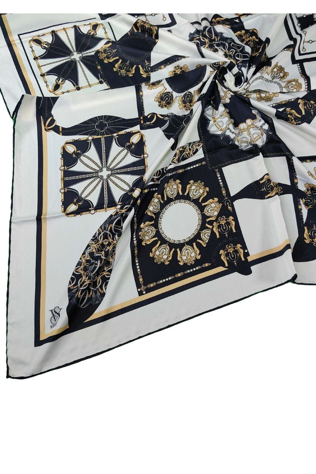 mim eşarp VESİ Eşarp Desenli Sport Twill Eşarp 120x120 cm