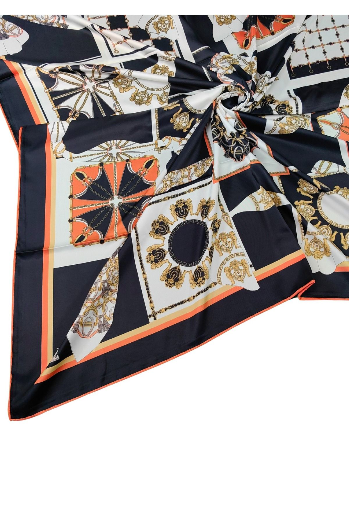 mim eşarp VESİ Eşarp Desenli Sport Twill Eşarp 120x120 cm