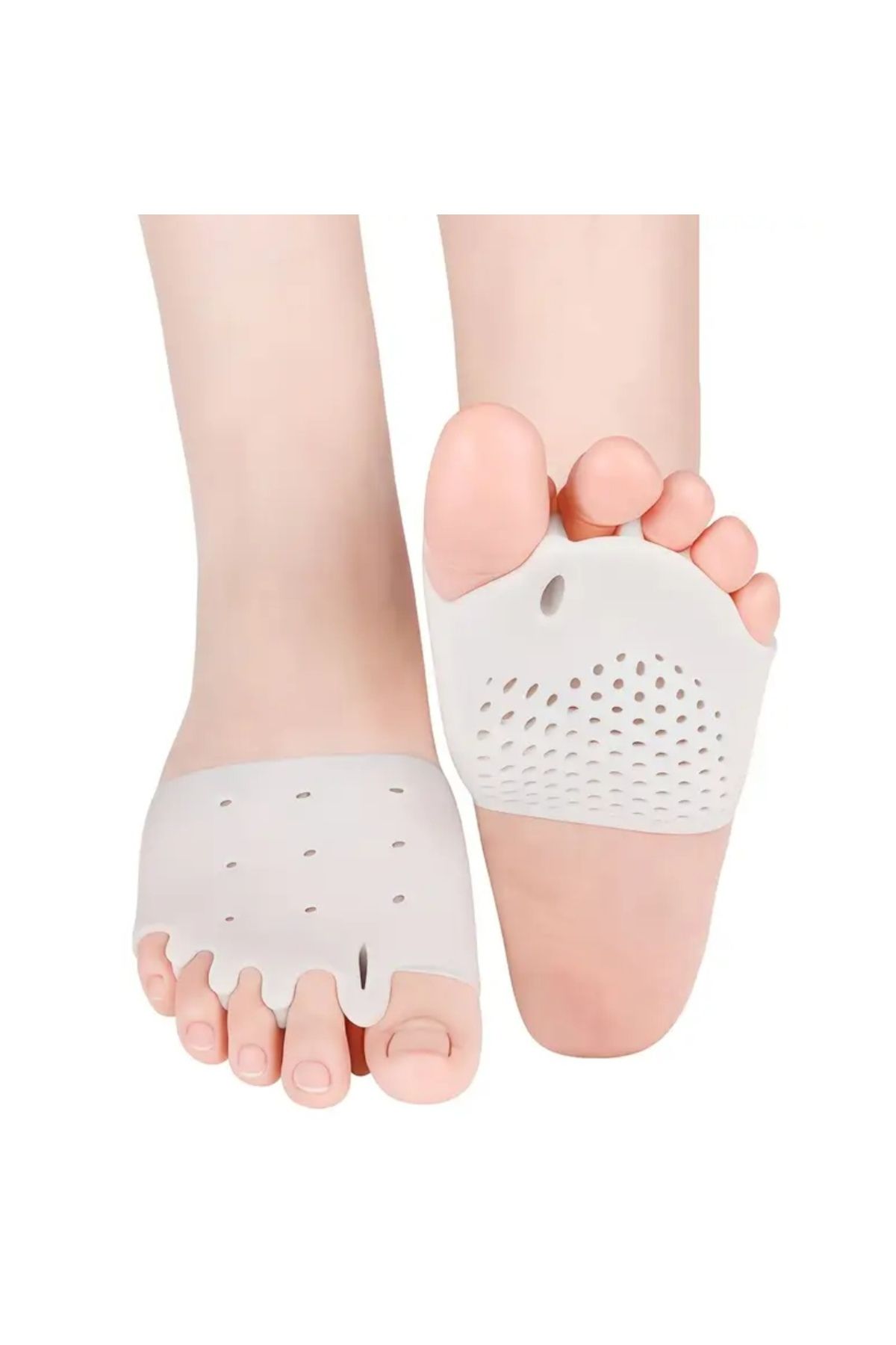 ORGANICYOU HENAN 2 adet Jel Parmak Ayrıcı ve Ön Ayak Yastıkları - Nefes Alabilen Yumuşak Metatarsal